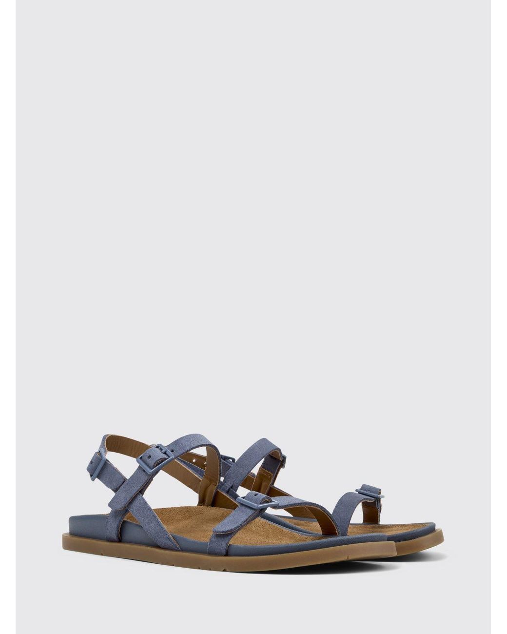 Camper White Suede Lluc Sandals