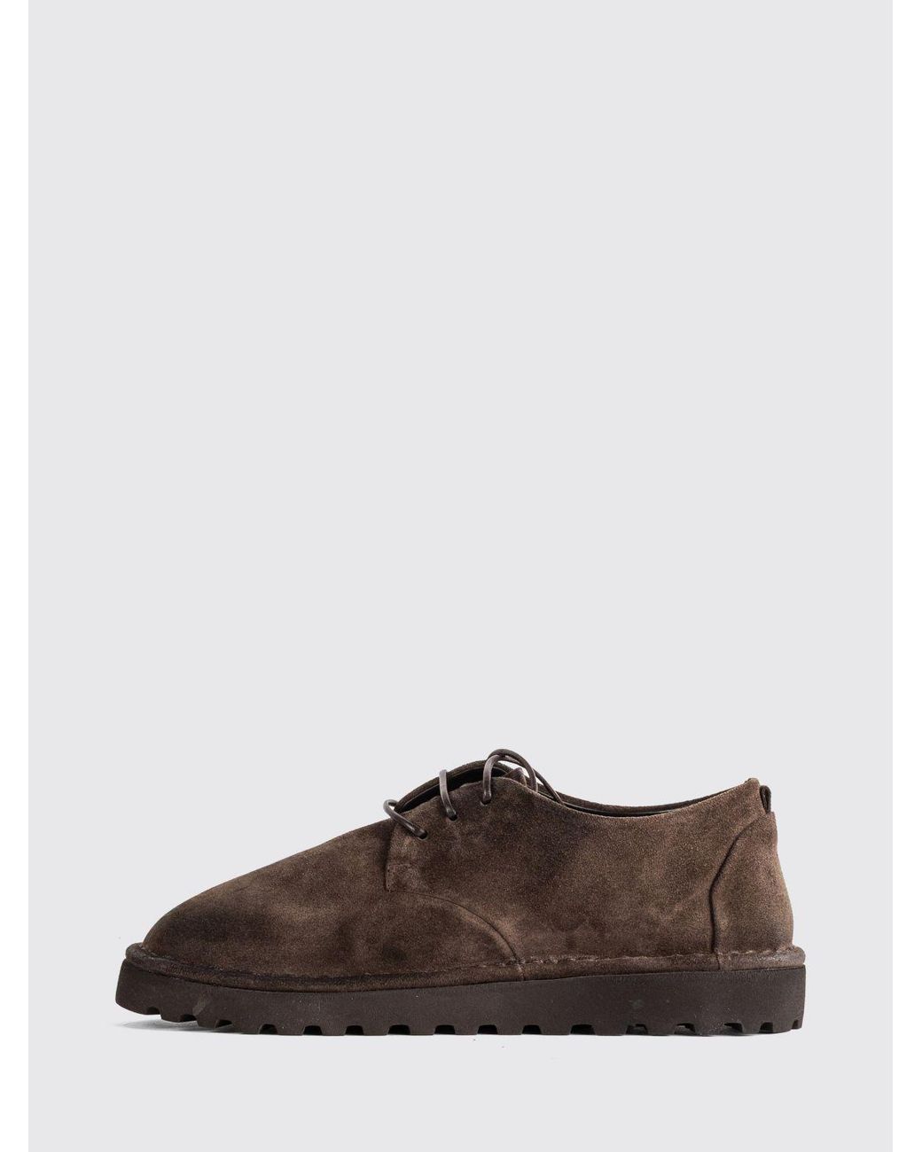 Marsèll Brown Sancrispa Alta Pomice Suede Derby Shoes With Platform Sole