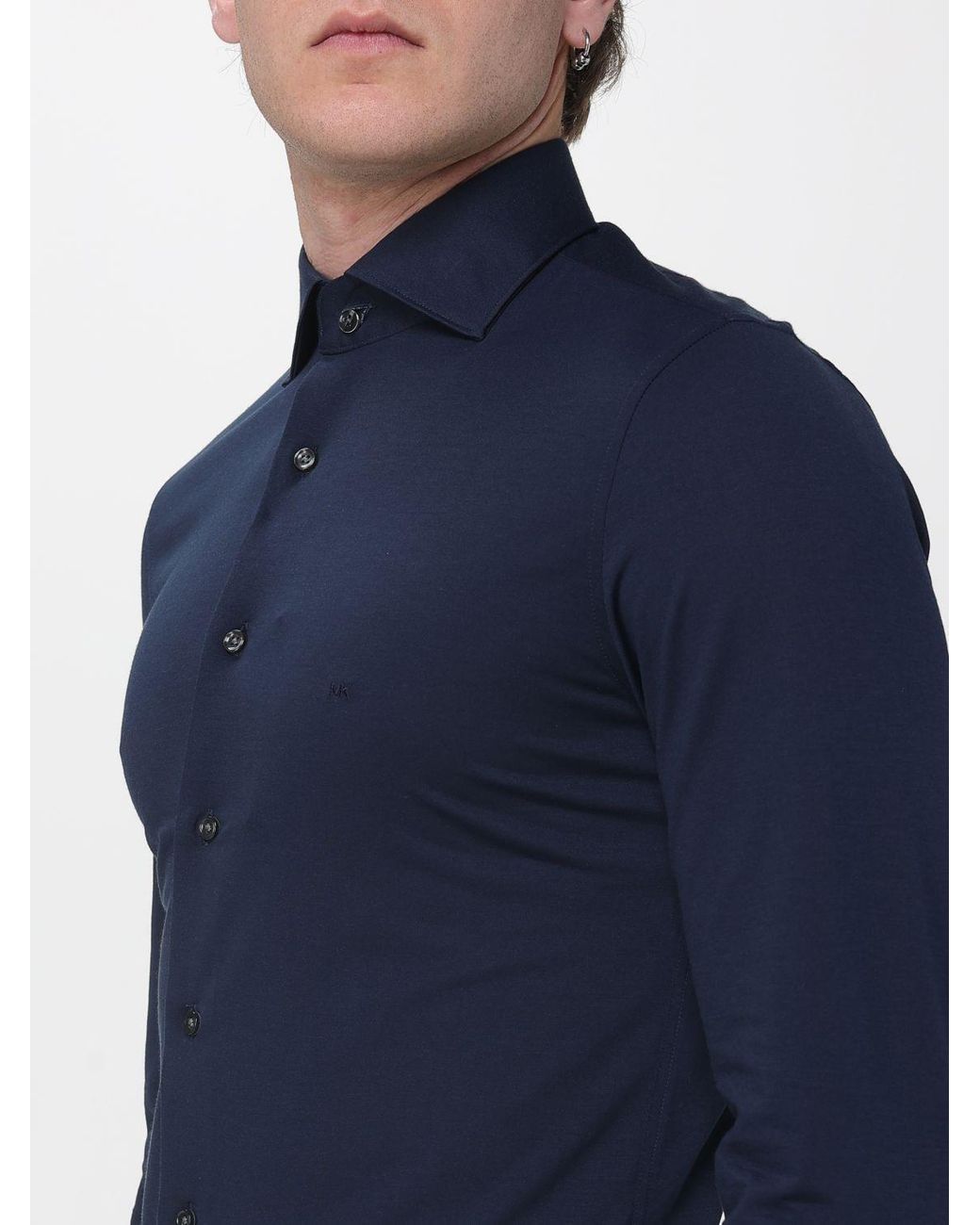 Michael Kors Blue Cotton Blend Shirt for men