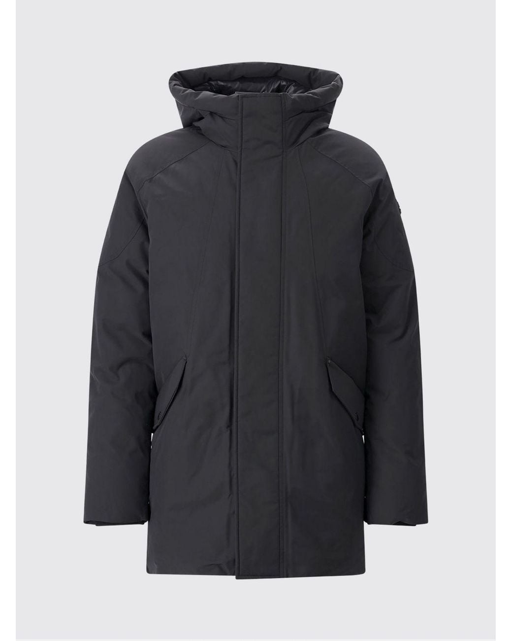 Moose Knuckles Gray Knee-Length Windproof Parka for men