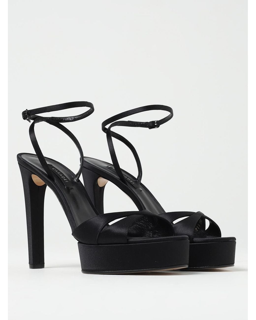 Casadei Black Heeled Sandals