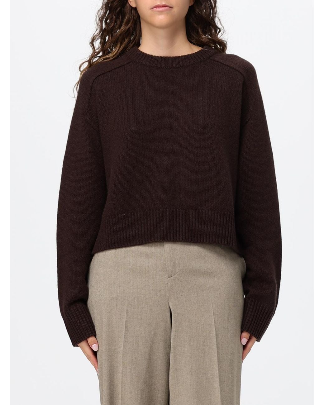 Soft Goat Black Relaxed Fit Cashmere Crewneck Jumper With Dropped Shoulders