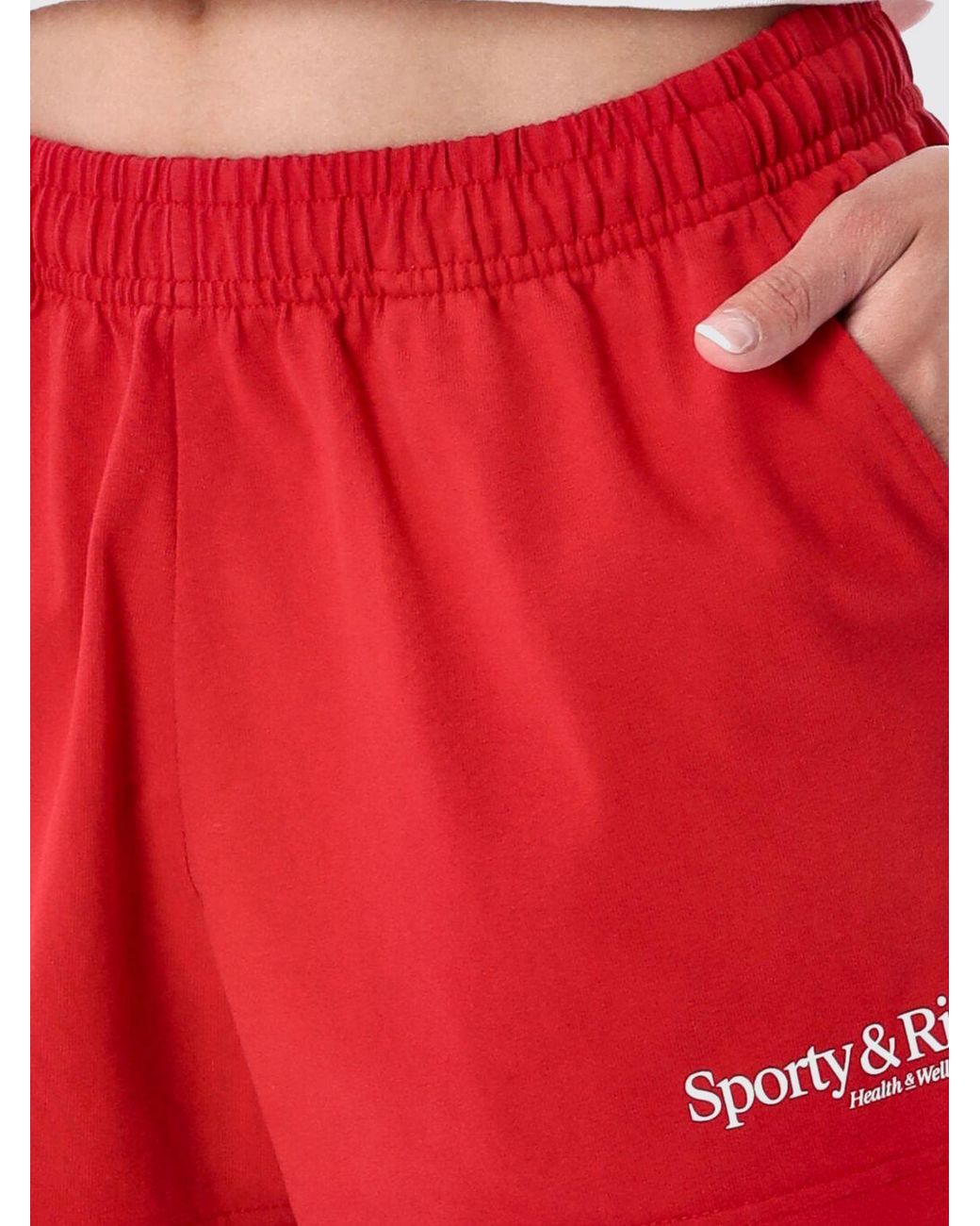 Sporty & Rich Sporty &Amp Rich Cotton Jogging Shorts With Contrasting Embroidered Logo