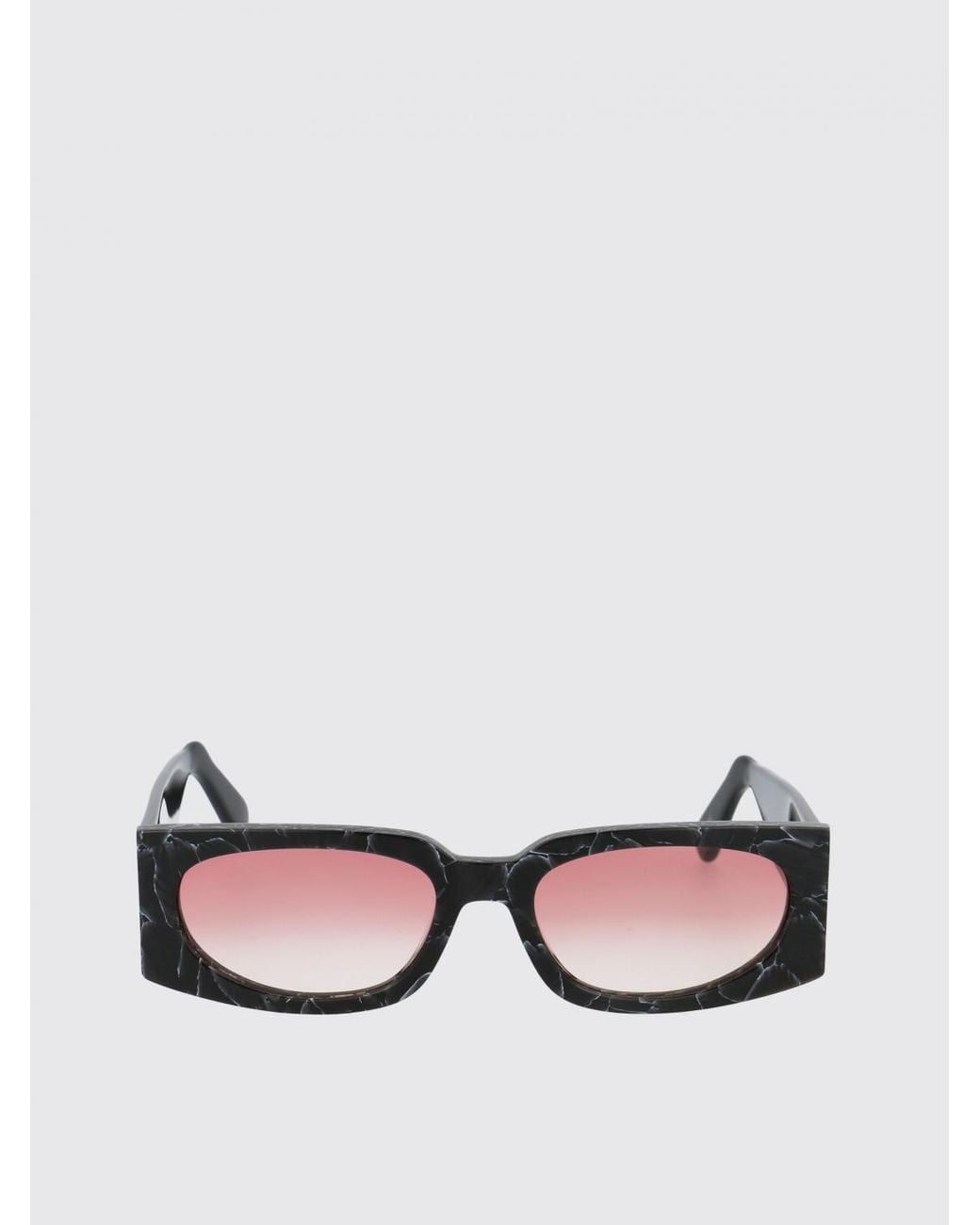 Gcds Black Rectangular Marble Effect Sunglasses