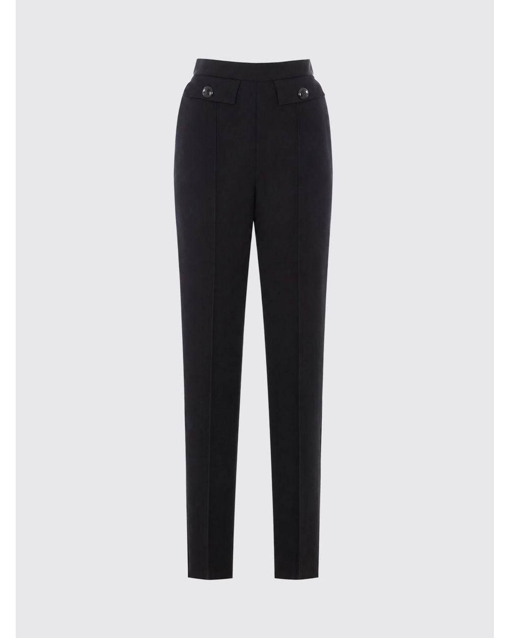 Elisabetta Franchi Blue Slim Fit Virgin Wool Blend Skinny Trousers