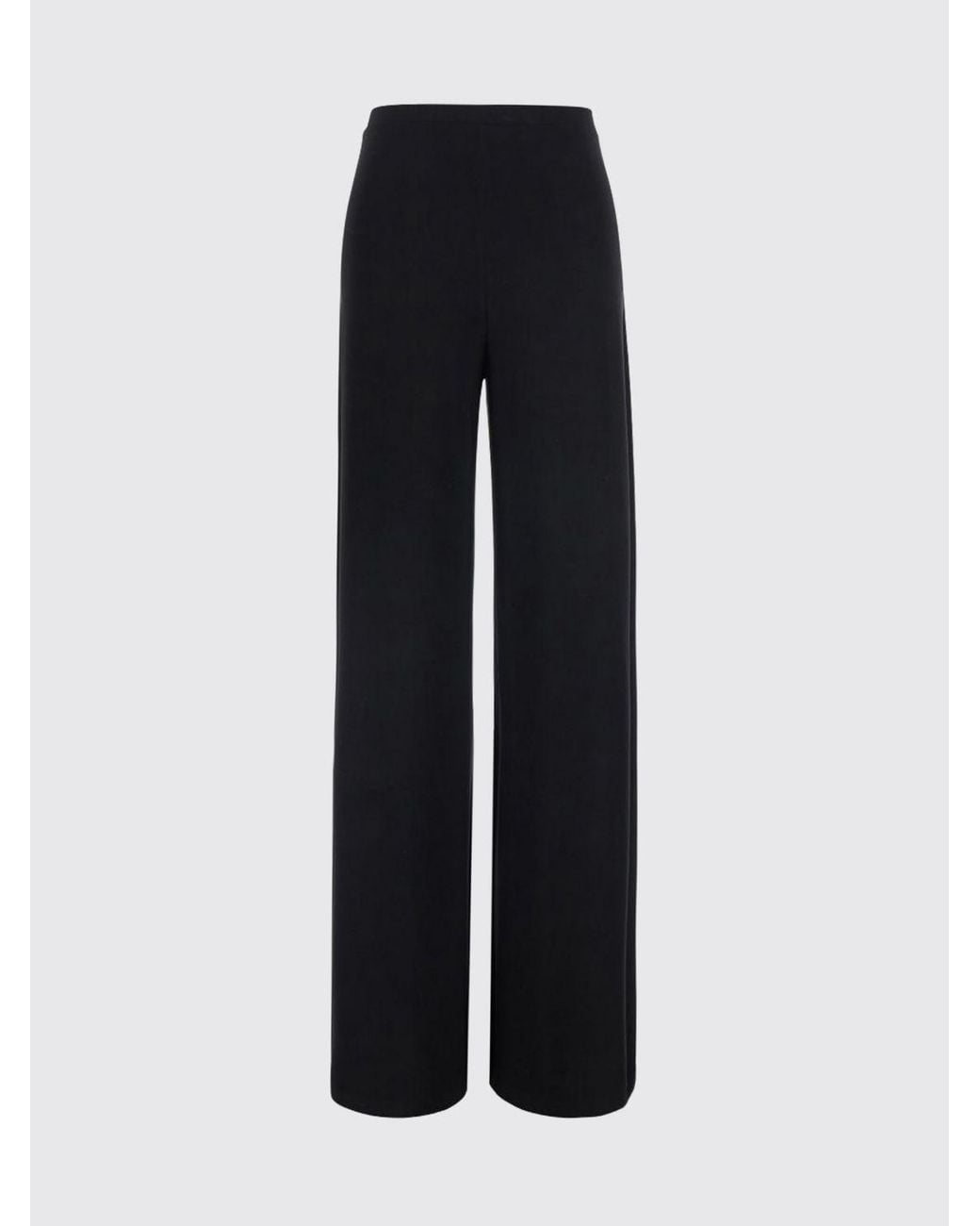 Norma Kamali Blue High-Waisted Elasticated Wide-Leg Jersey Trousers