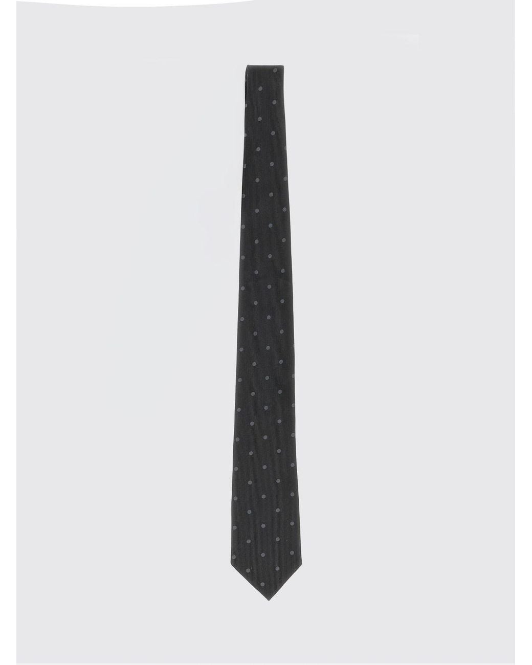 Tom Ford White Micro Polka Dot Patterned Tie for men