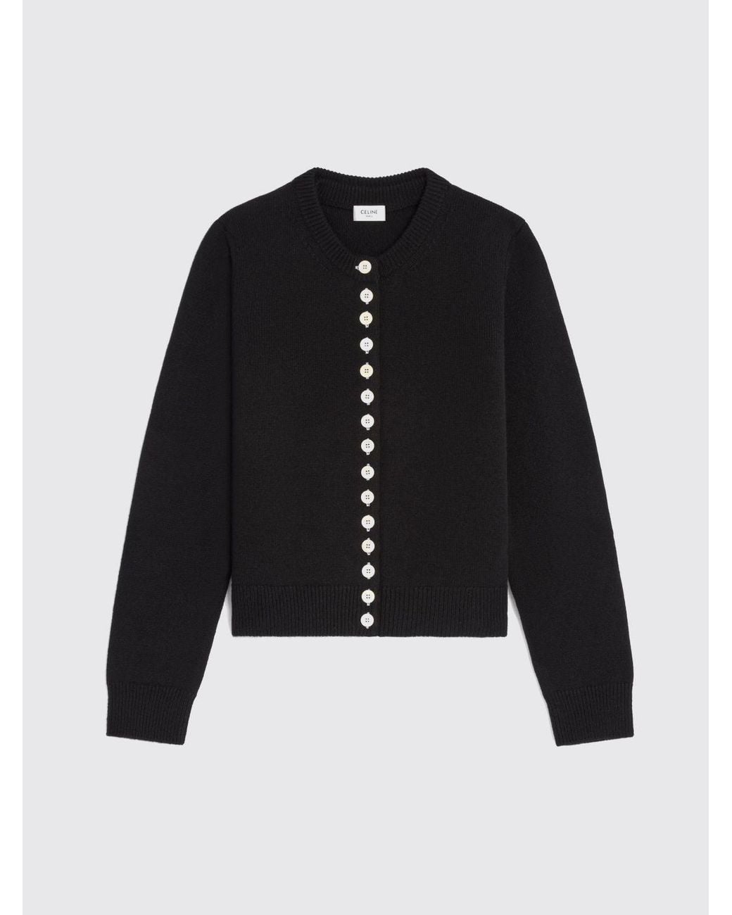 Céline Black Cashmere Cardigan