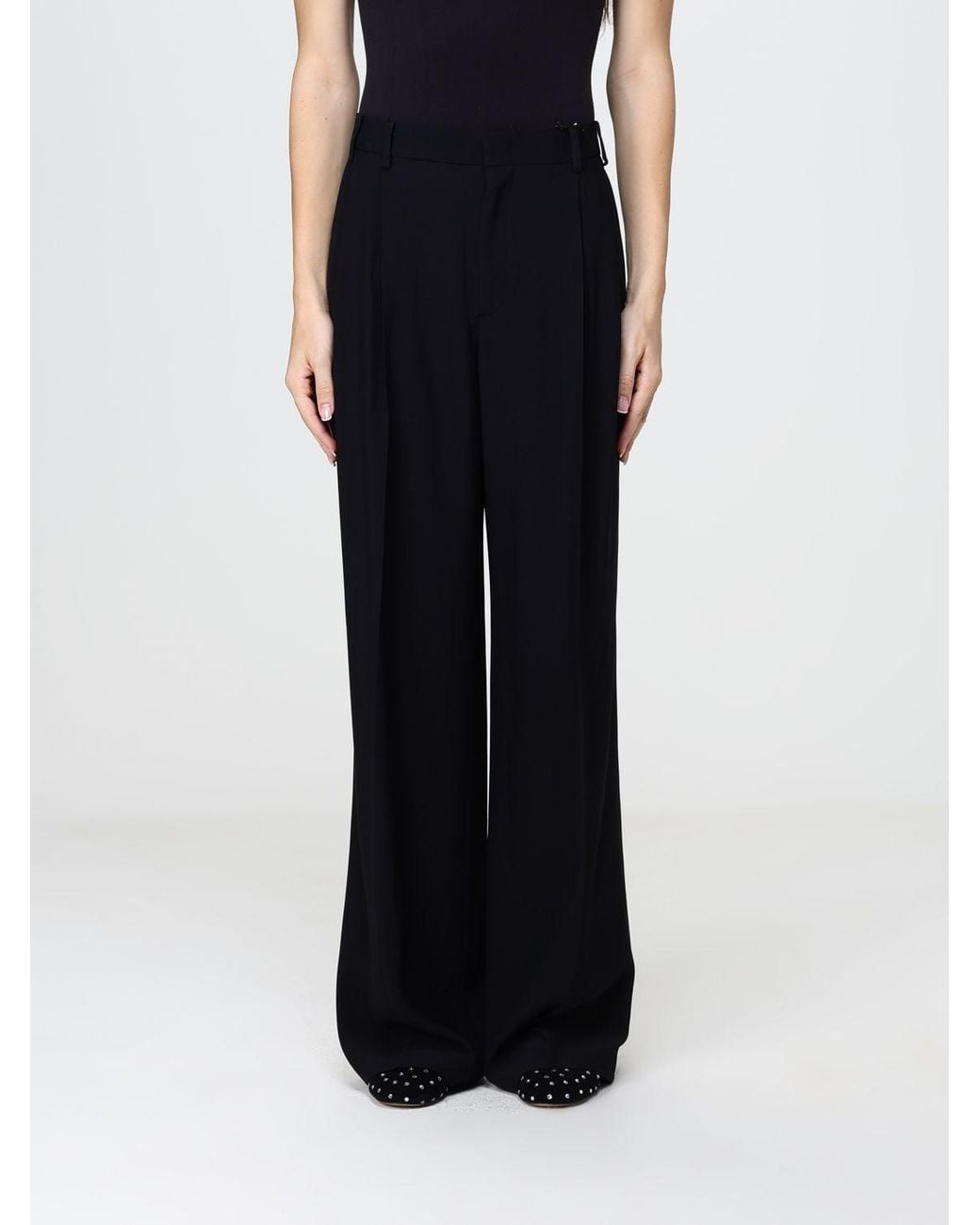 N°21 Black High-Waisted Palazzo Trousers
