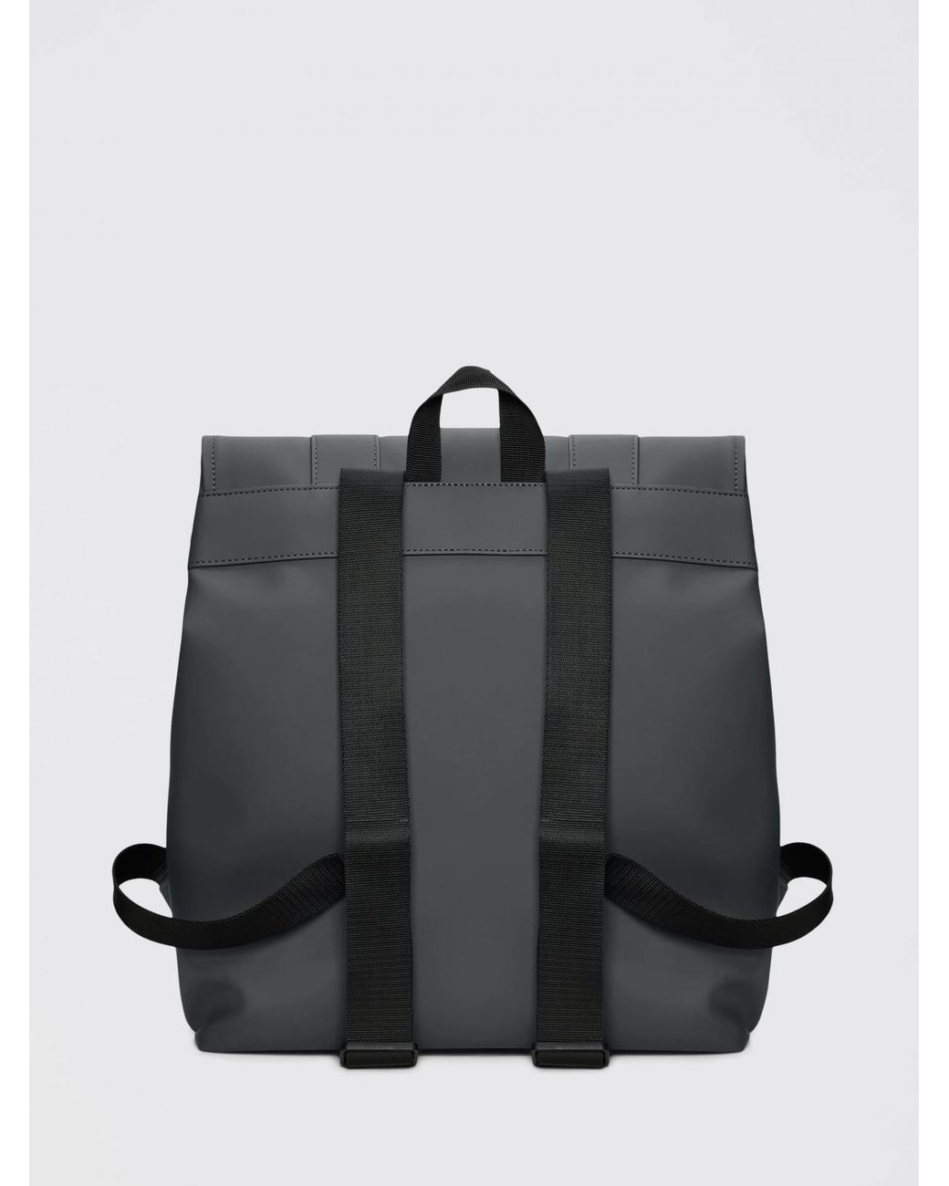 Rains Gray Msn Waterproof Pu Backpack for men