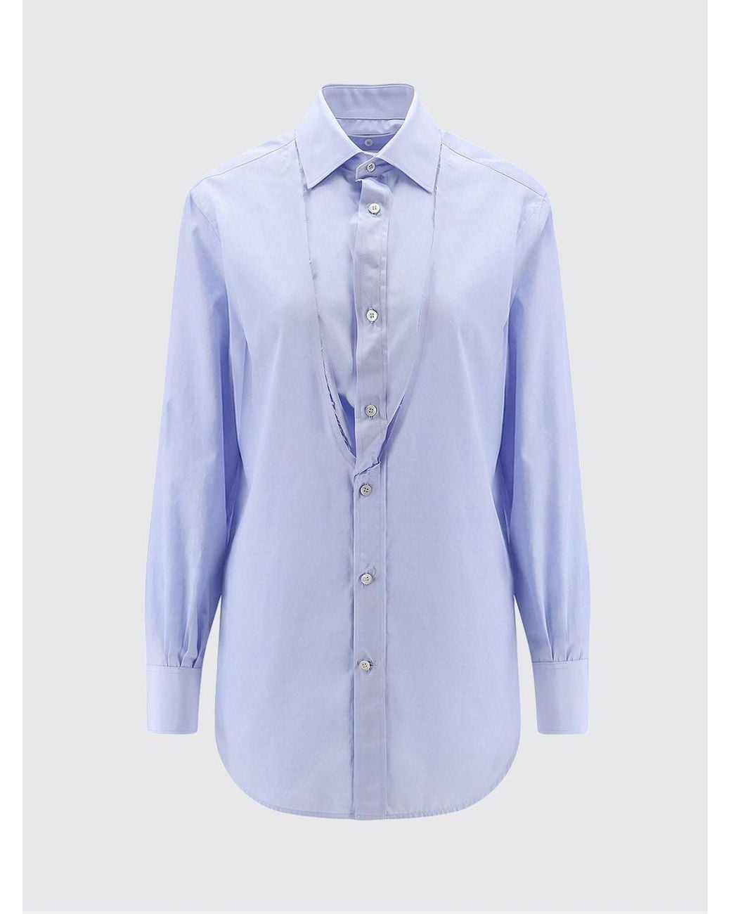 Maison Margiela Blue Cotton Shirt