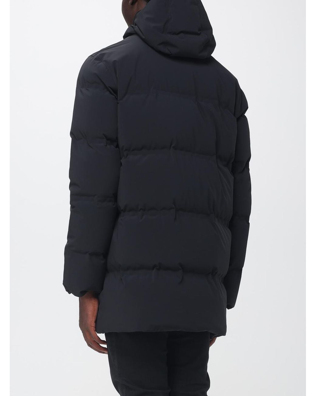 Herno Blue New Impact Quilted Water-Repellent Hooded Down Jacket for men