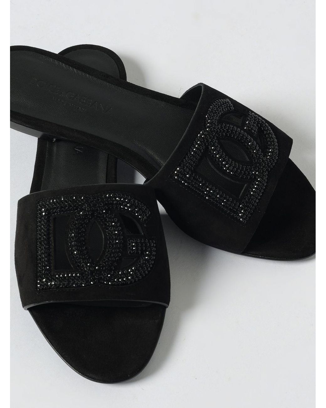 Dolce & Gabbana White Dolce &Amp Gabbana Flat Sandals
