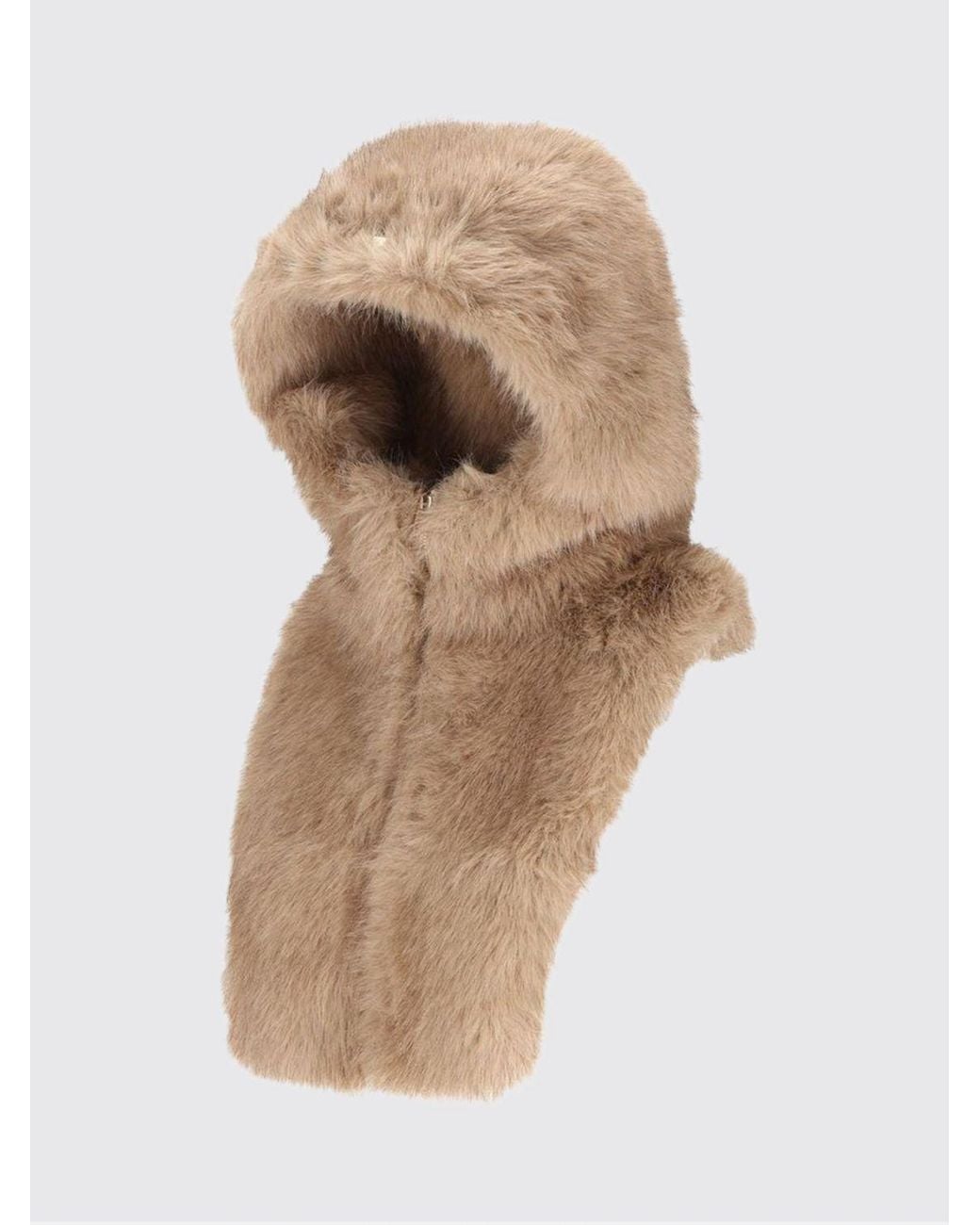 Herno Natural Soft Faux Fur Scarf Collar With Concealed Closure