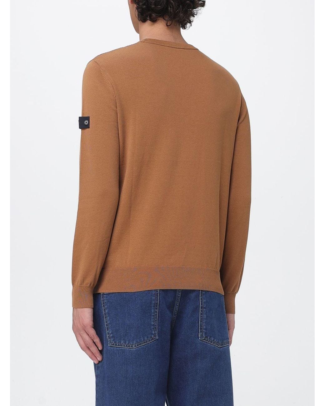 Peuterey Blue Cotton Crewneck Sweater for men