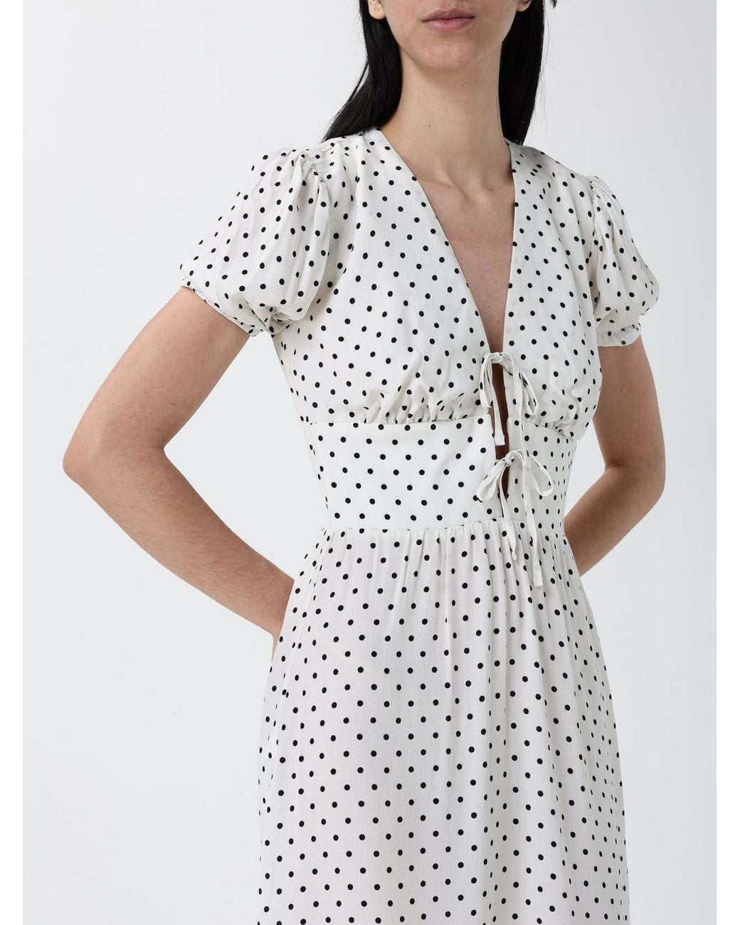 Mar De Margaritas White Printed Viscose Mini Dress