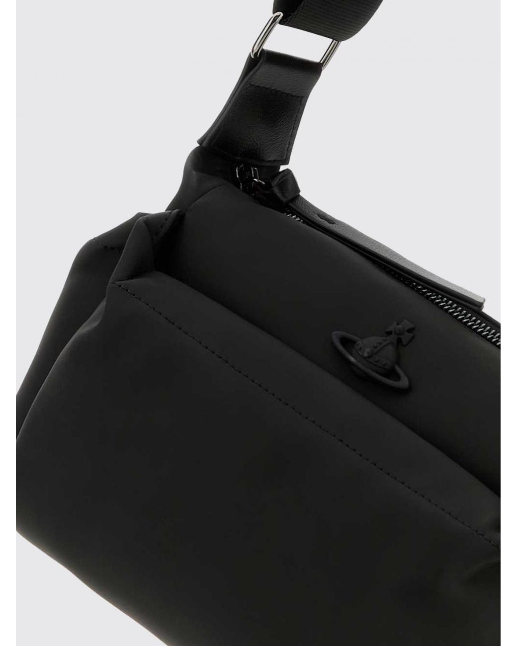 Vivienne Westwood Black Lee Nylon Crossbody Bag With Applied Orb Logo