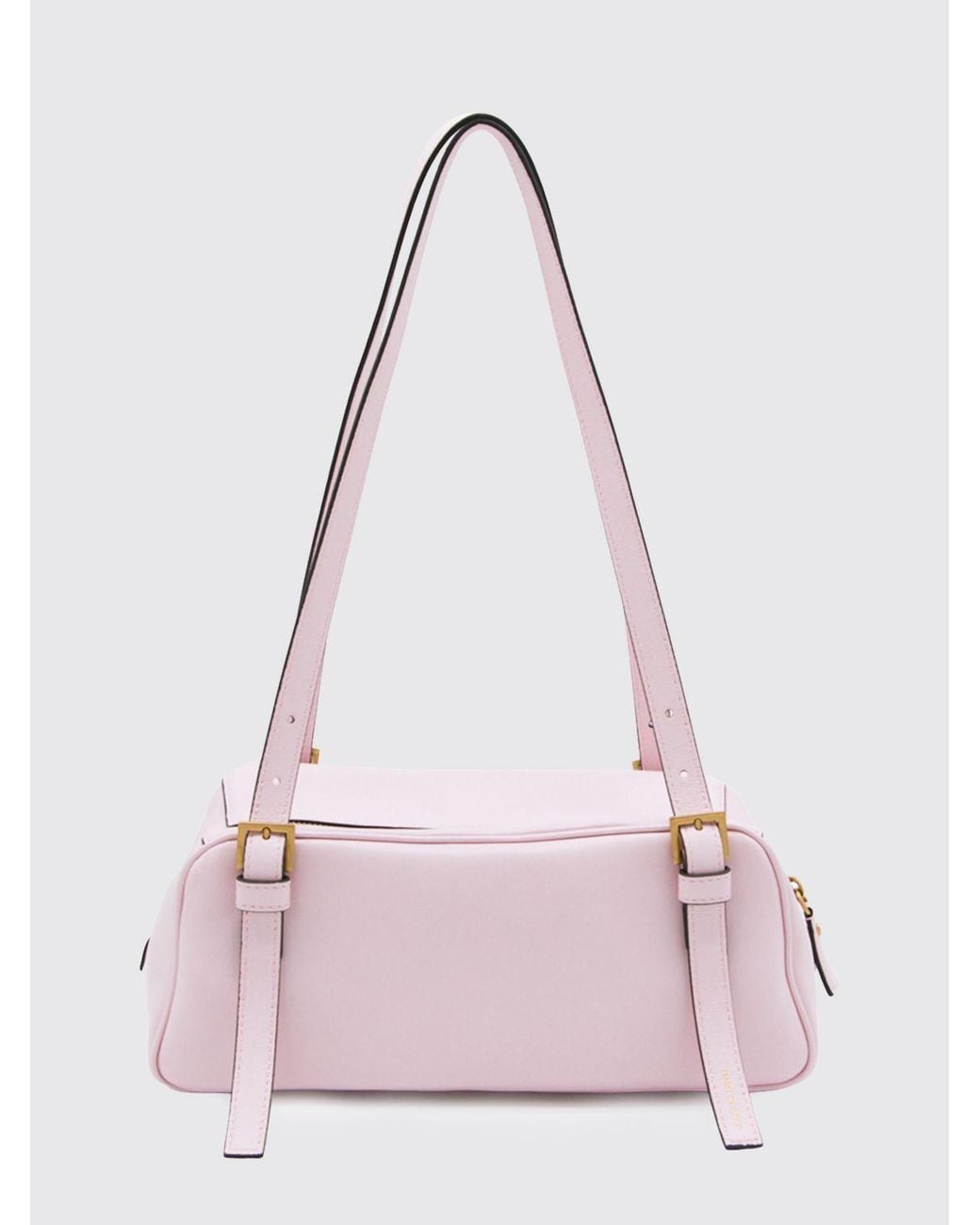 Versace Pink Emblème Small Leather Shoulder Bag With Medusa Logo