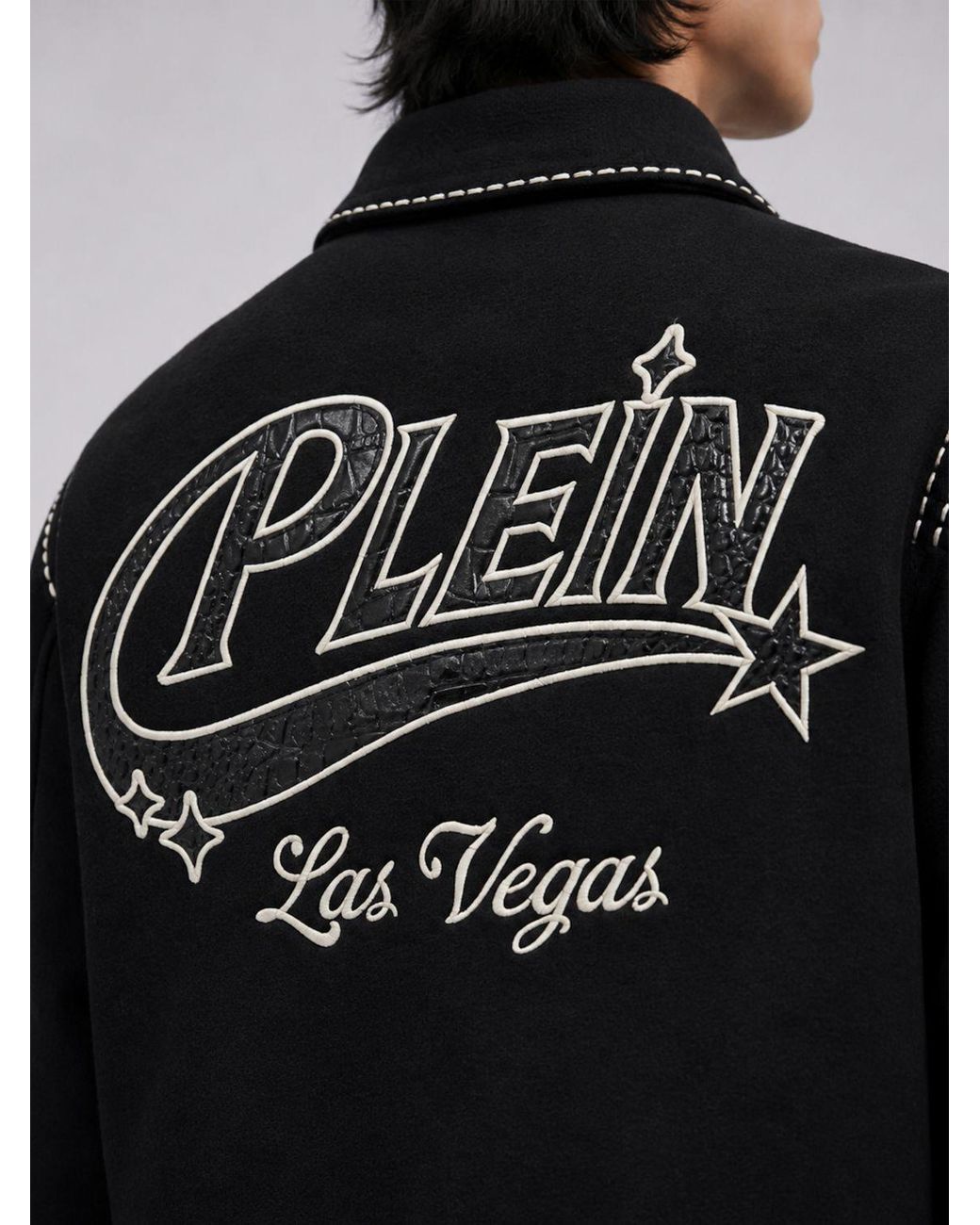 Philipp Plein Black Coster Monogram Shirt Jacket for men