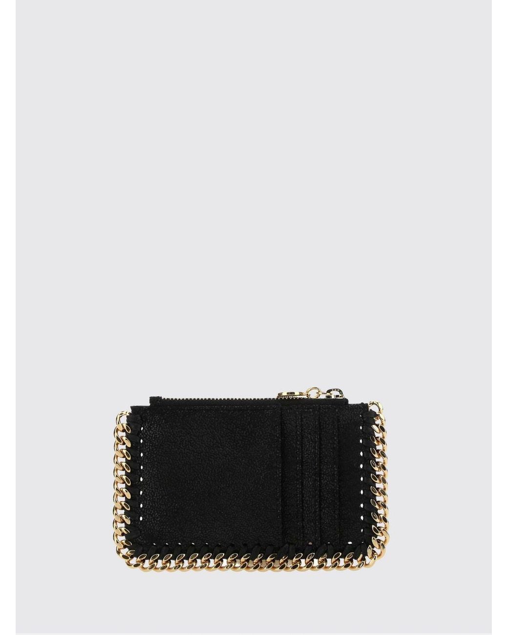 Stella McCartney Black Polyester Wallet With Golden Finish