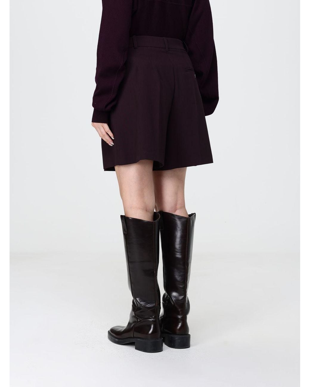 Pinko Black Shetana High-Waisted Straight-Leg Shorts