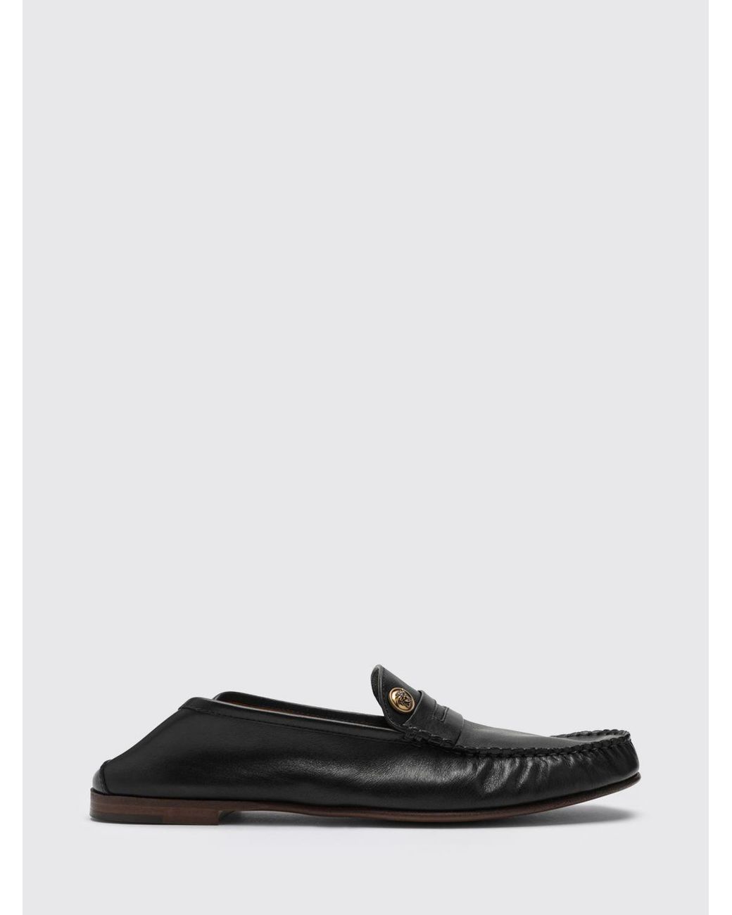 Versace White Leather Loafers for men