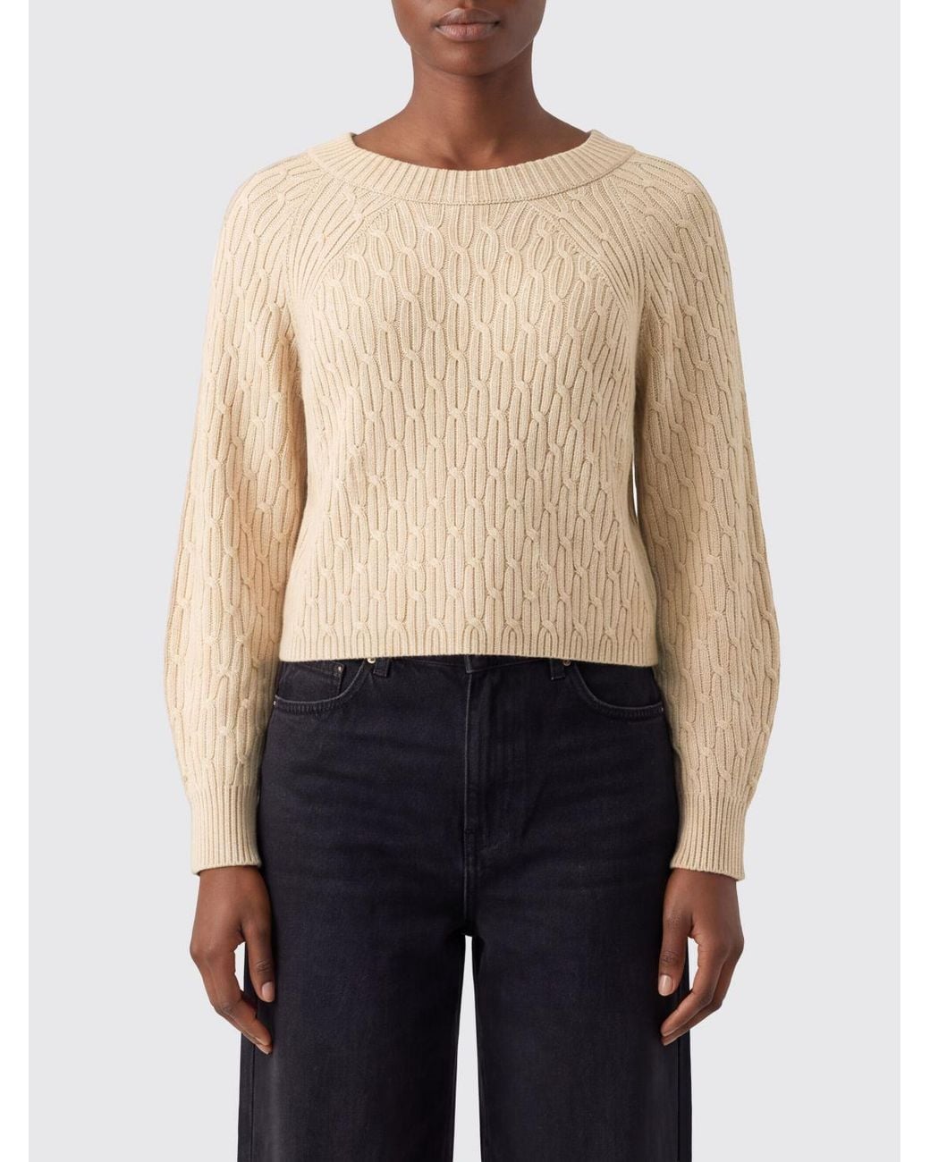 Max Mara Blue Pure Virgin Wool Long-Sleeved Crew-Neck Jumper