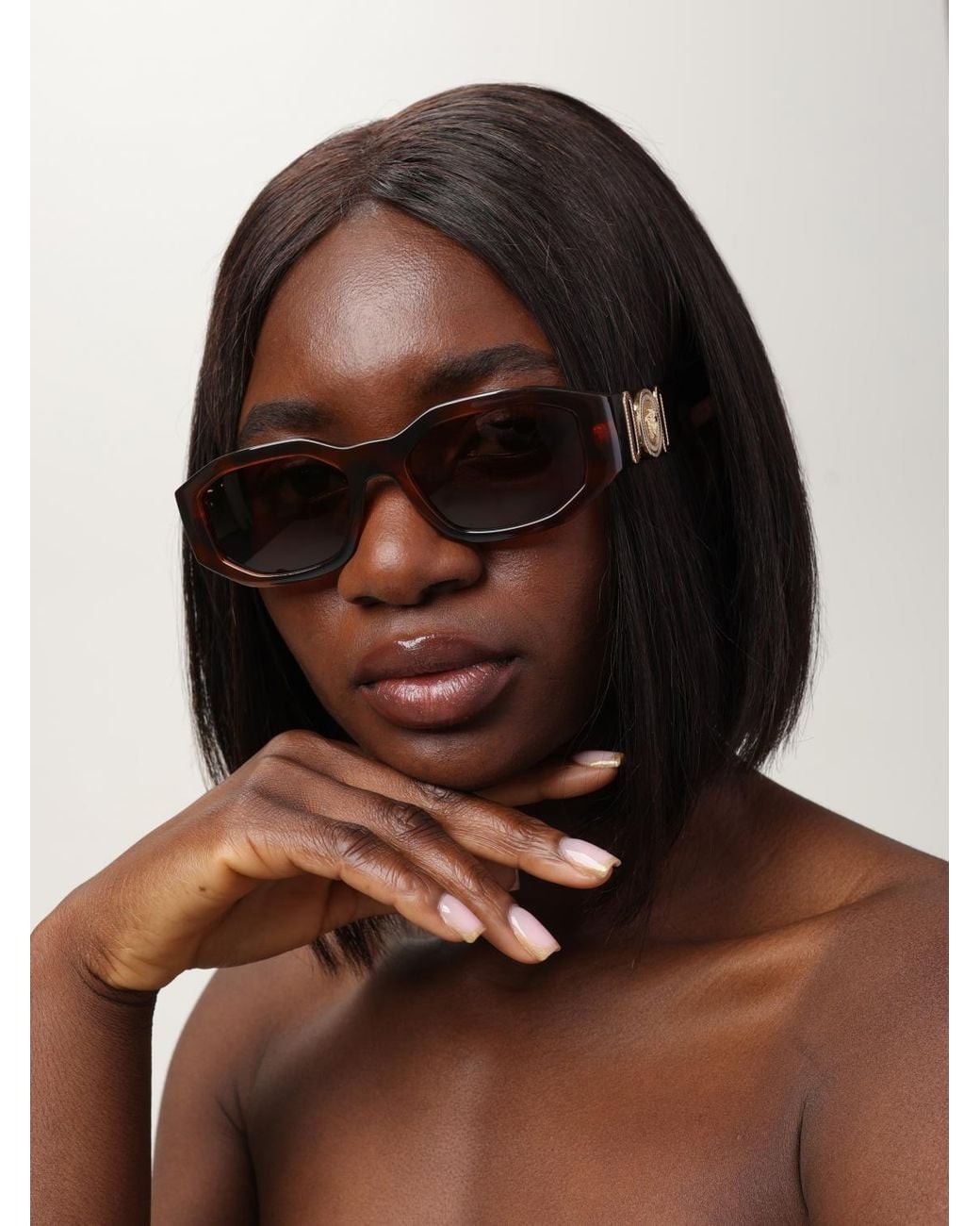 Versace Brown Medusa Sunglasses