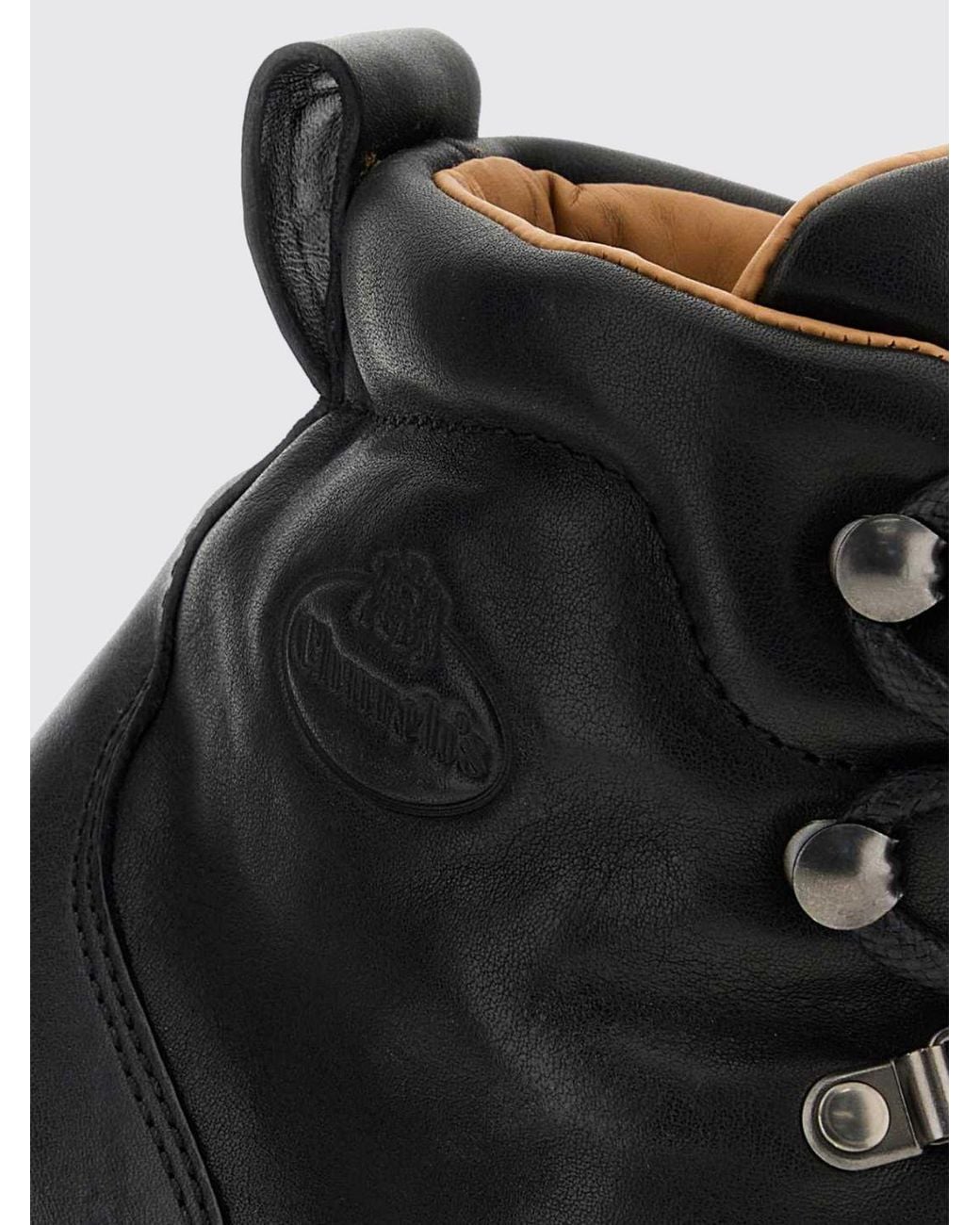 Church's Black Calf Leather Lace-Up Ankle Boots With Serrated Sole for men