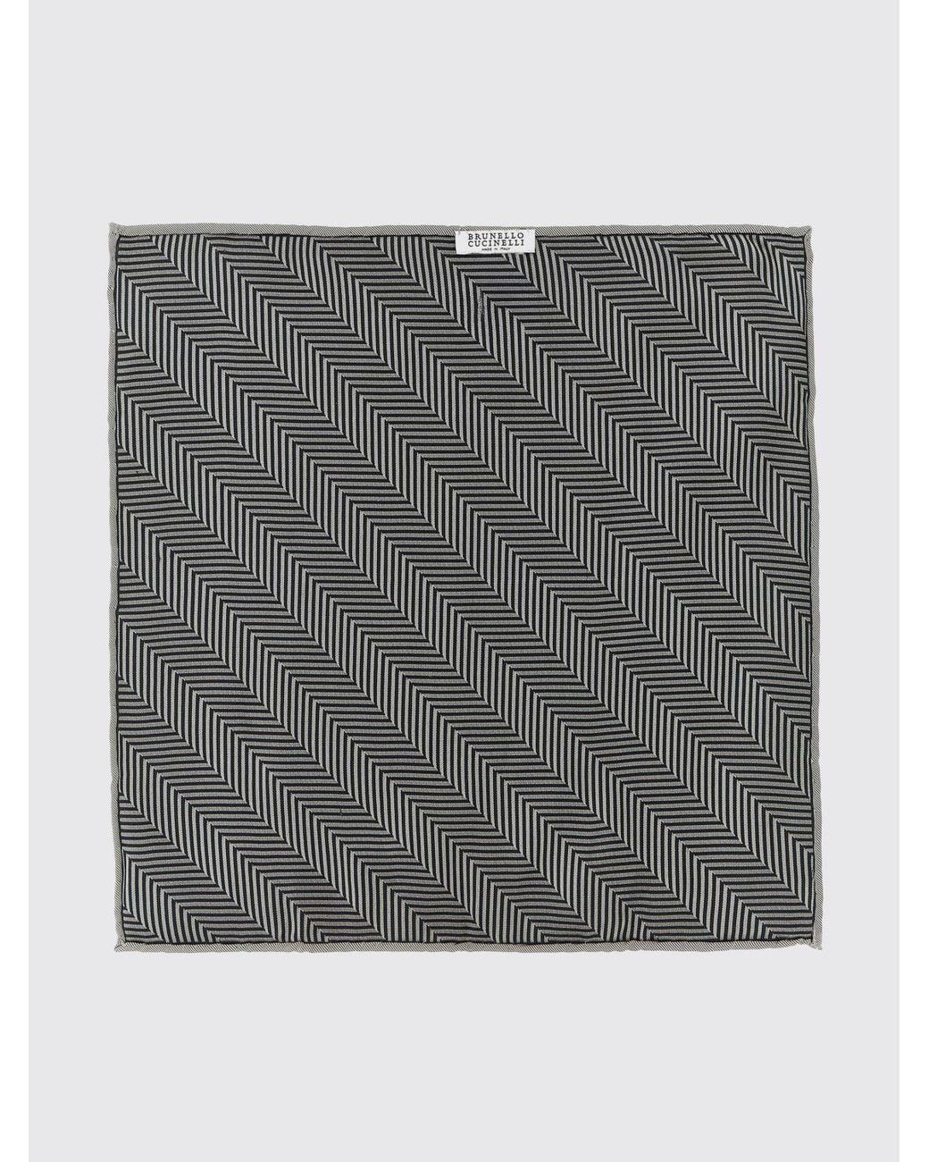 Fazzoletto Da Taschino di Brunello Cucinelli in Gray da Uomo