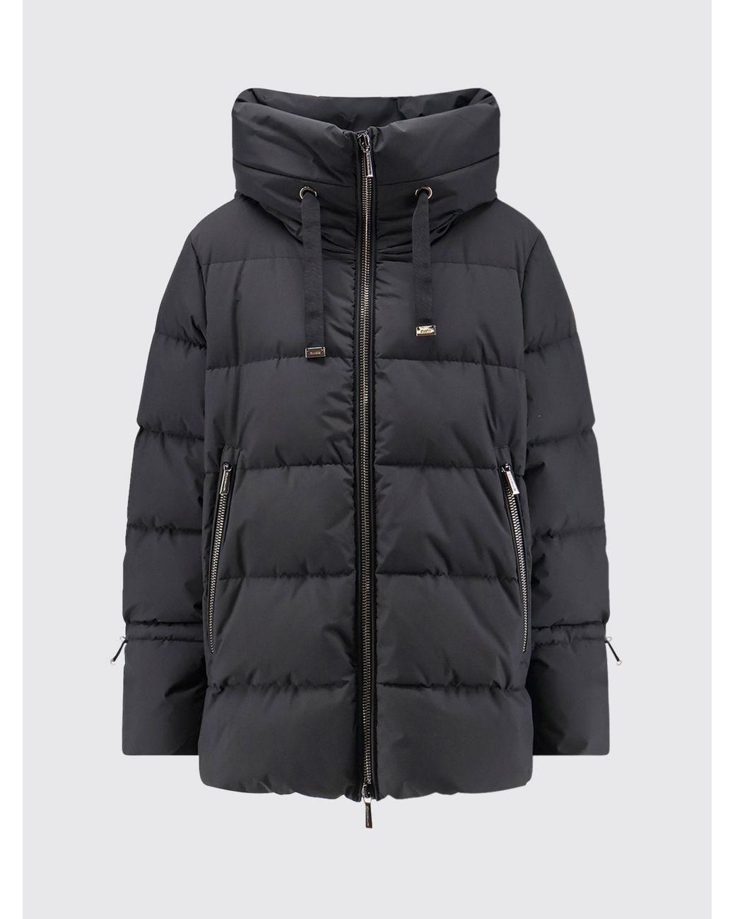 Moorer Blue Gadia-Stp Quilted Nylon Short Down Jacket With Hood