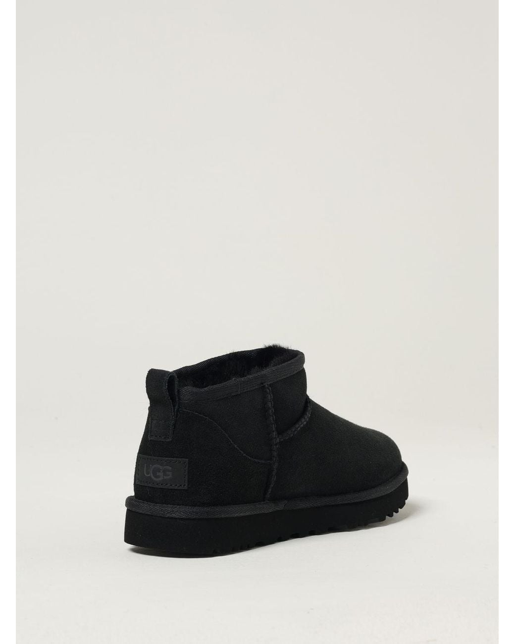 Ugg Black Classic Ultra Mini Suede Ankle Boots