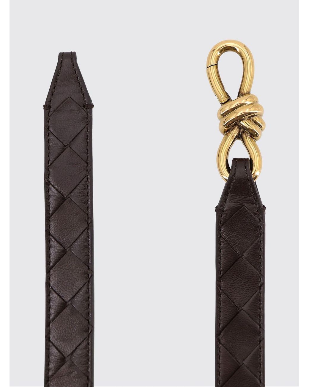 Bottega Veneta White Smooth Leather Belt With Metal Buckle