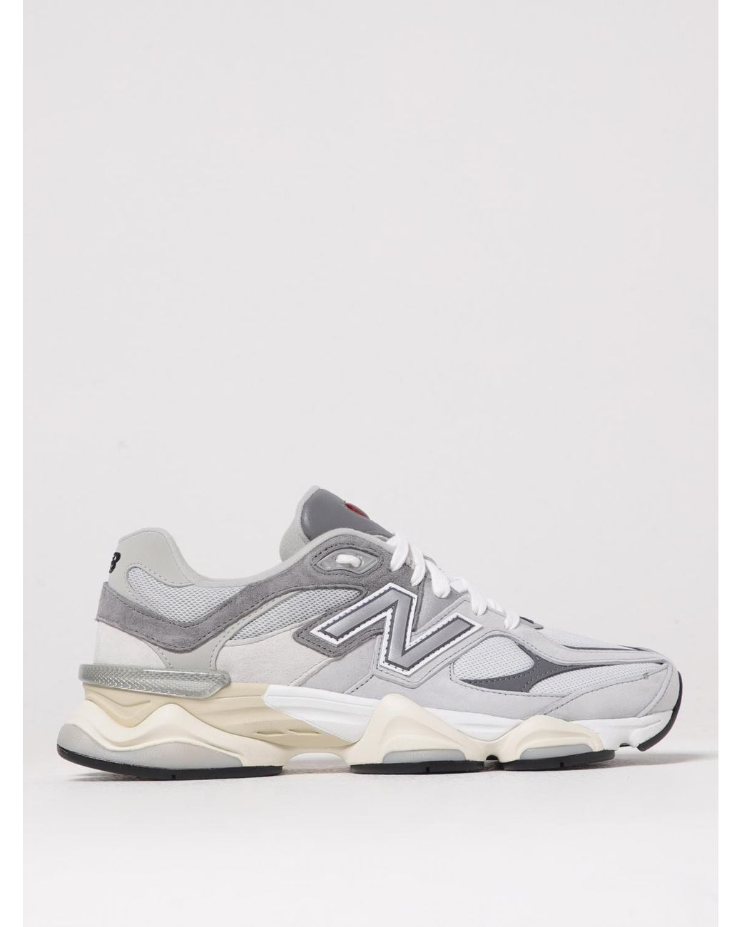 New Balance White 9060 Suede And Mesh Sneakers for men