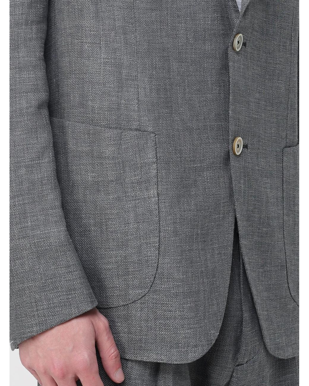 Eleventy Gray Virgin Wool Suit for men