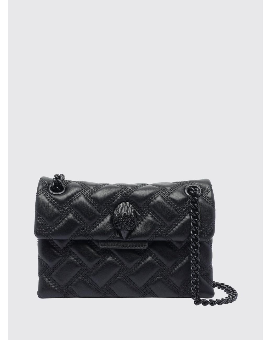 Kurt Geiger Black Kensington Leather Mini Crossbody Bag With Logo