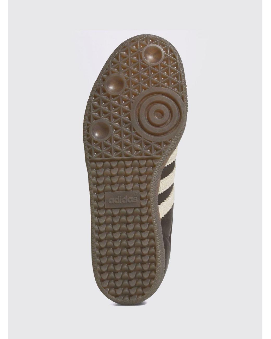 Adidas Originals Brown Samba Og Smooth Leather Low-Top Trainers With 3-Stripes Logo for men