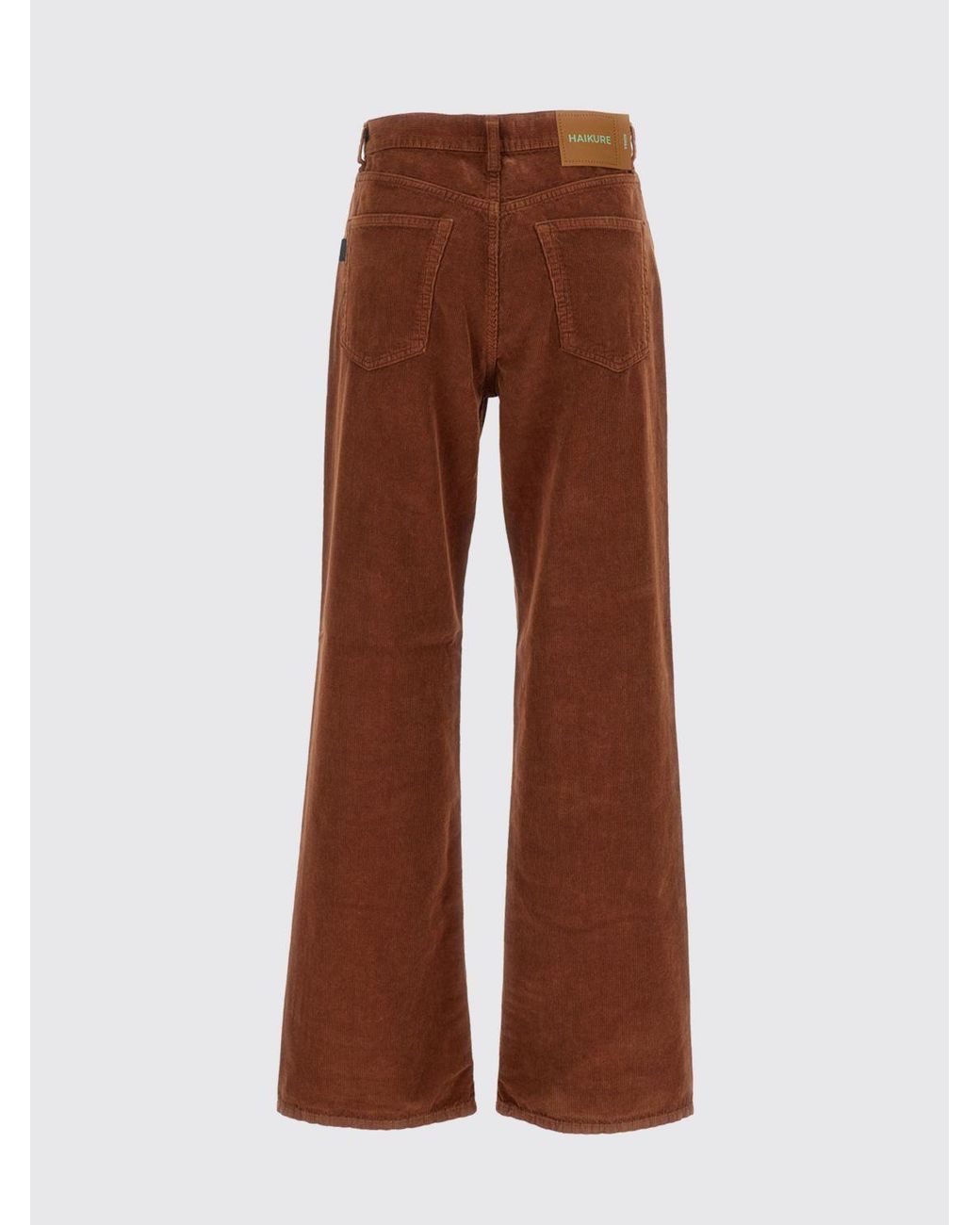 Haikure Red Korea High-Waisted Straight Corduroy Pants