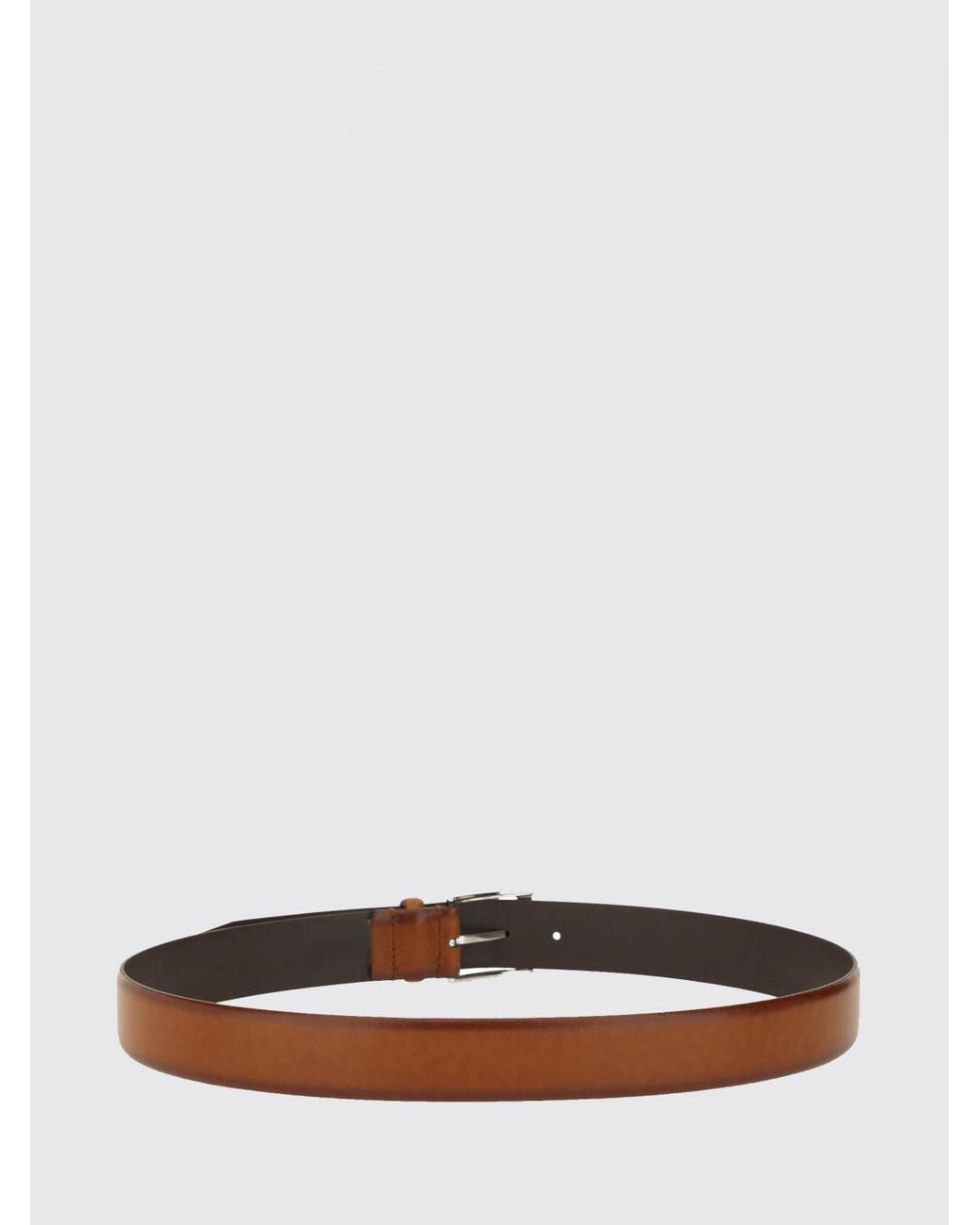 Boss White Adjustable Belt With A Classic Pin Buckle for men