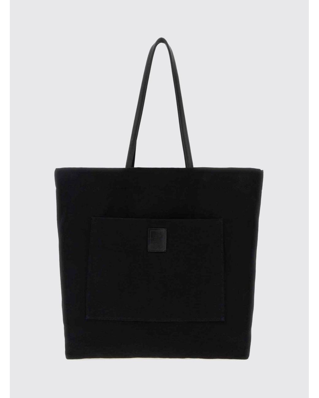 The Row Black Tori Cotton Canvas Tote Bag With Double Handles And Embossed Logo for men