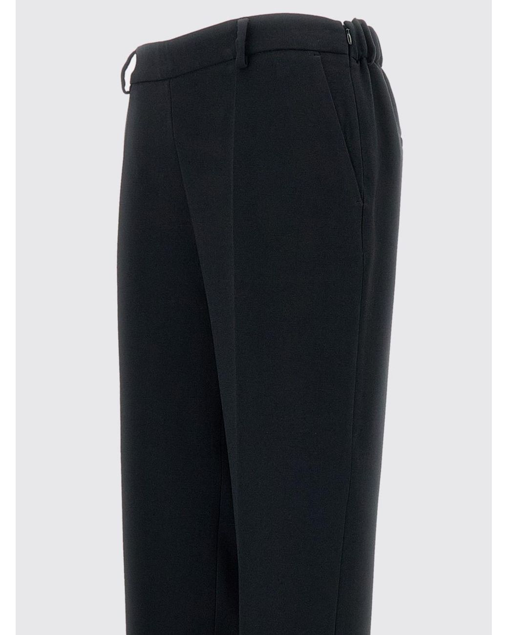 Alberto Biani Blue Mid-Rise Skinny Crêpe Trousers With Side Closure