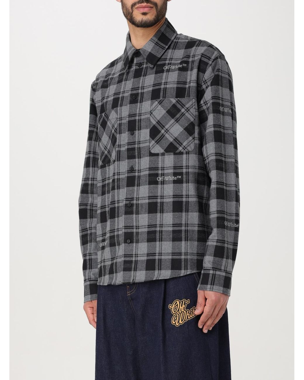 Off-White c/o Virgil Abloh Gray Shirt for men