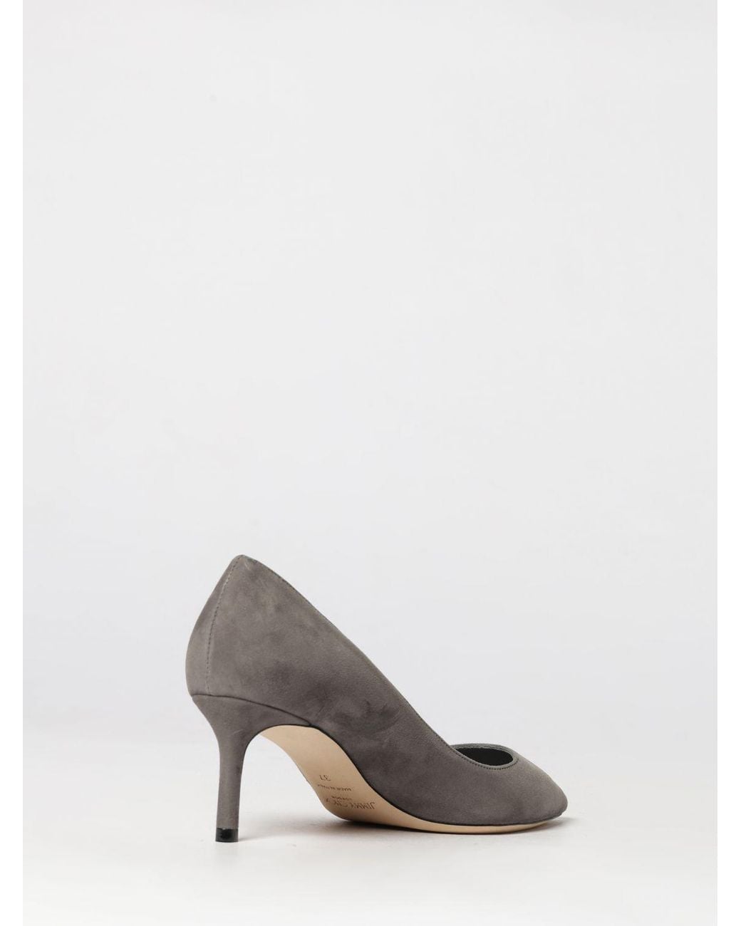 Jimmy Choo White Romy Suede Pumps With A Mid-Stiletto Heel