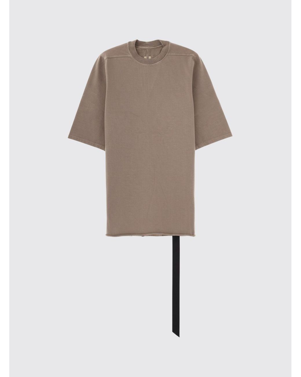 Rick Owens Gray Cotton Oversized T-Shirt for men
