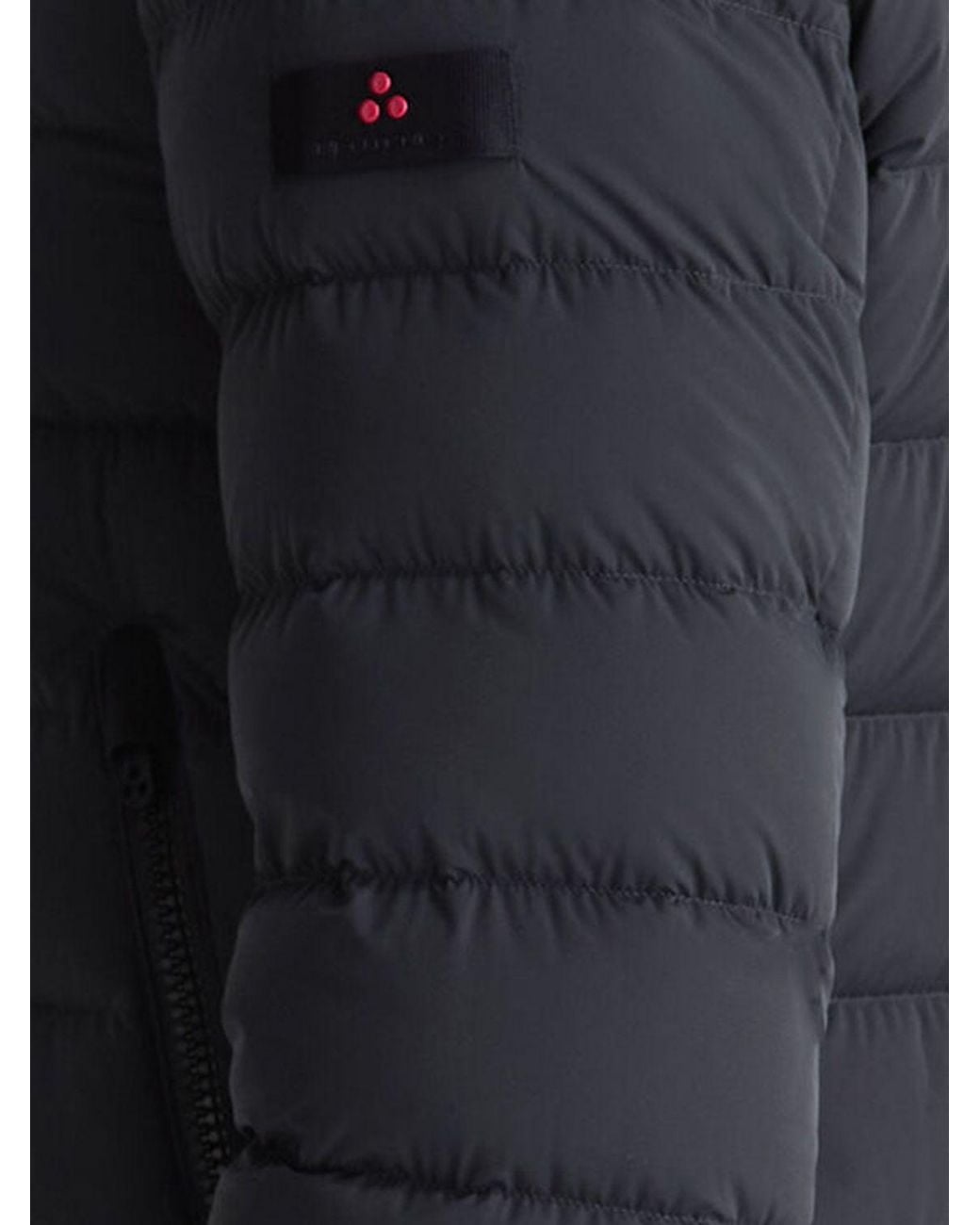 Peuterey Black Duck Down Quilted Jacket for men