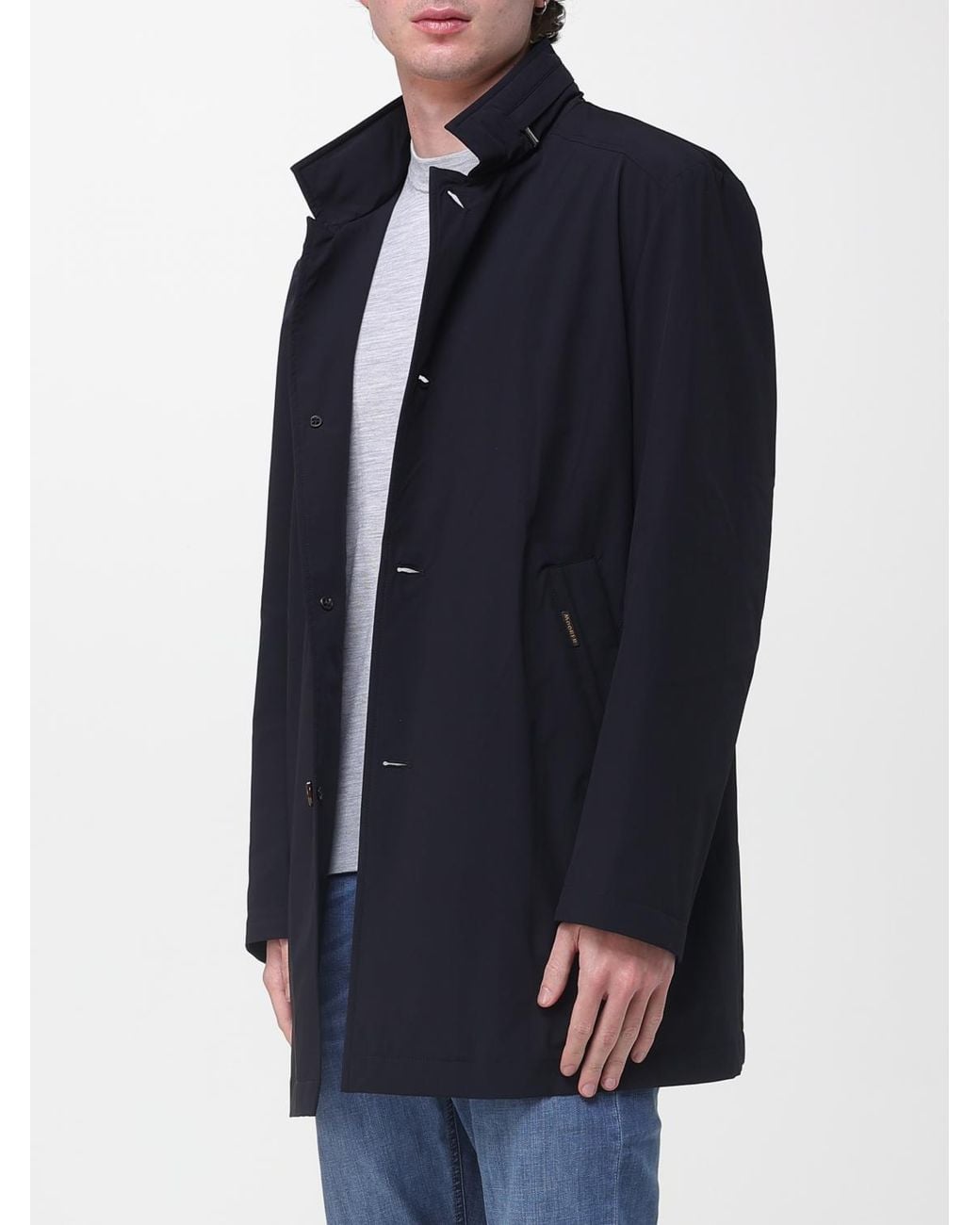 Moorer Blue Hektor-Kn Raincoat for men