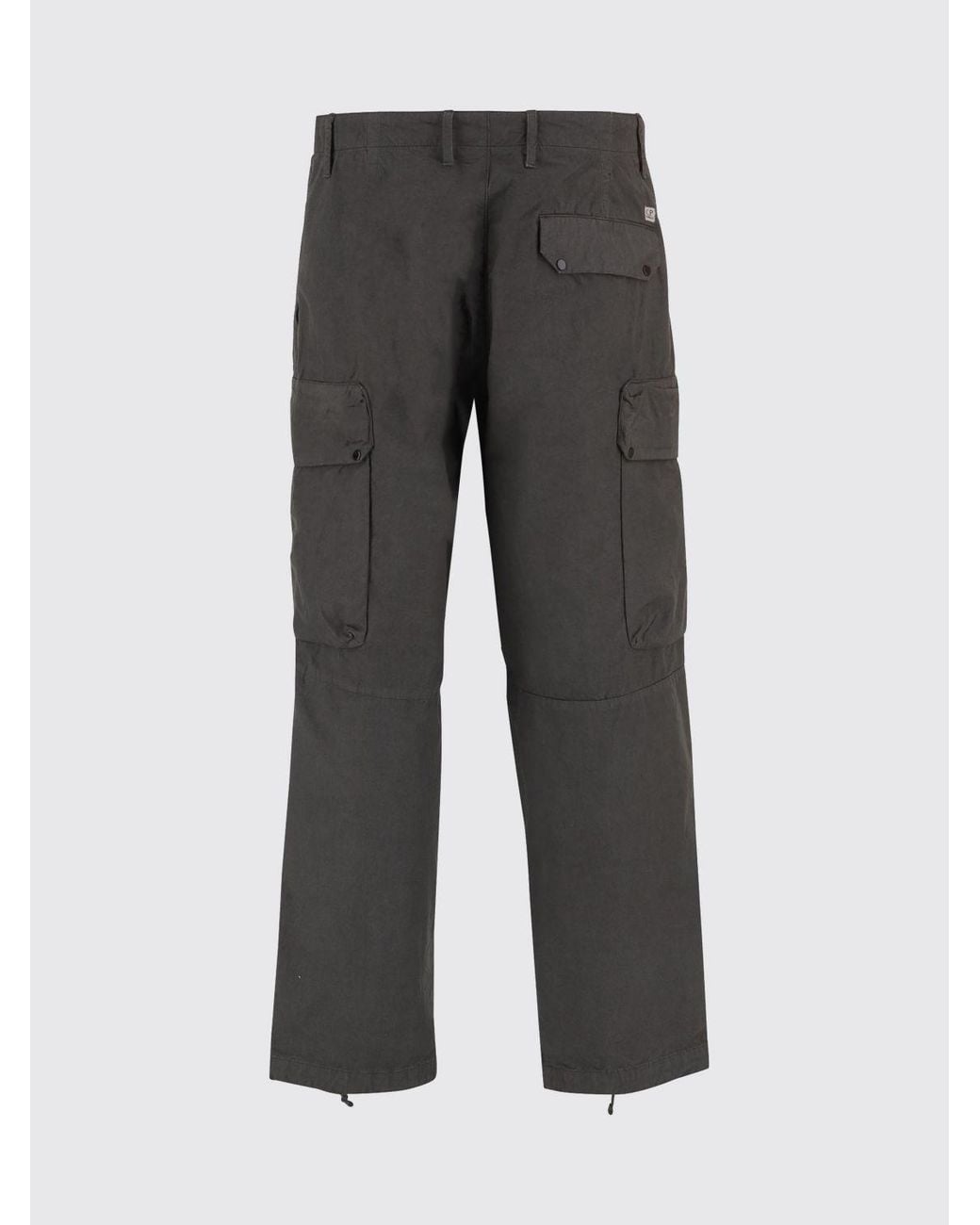 C P Company Black Cotton Cargo Pants for men