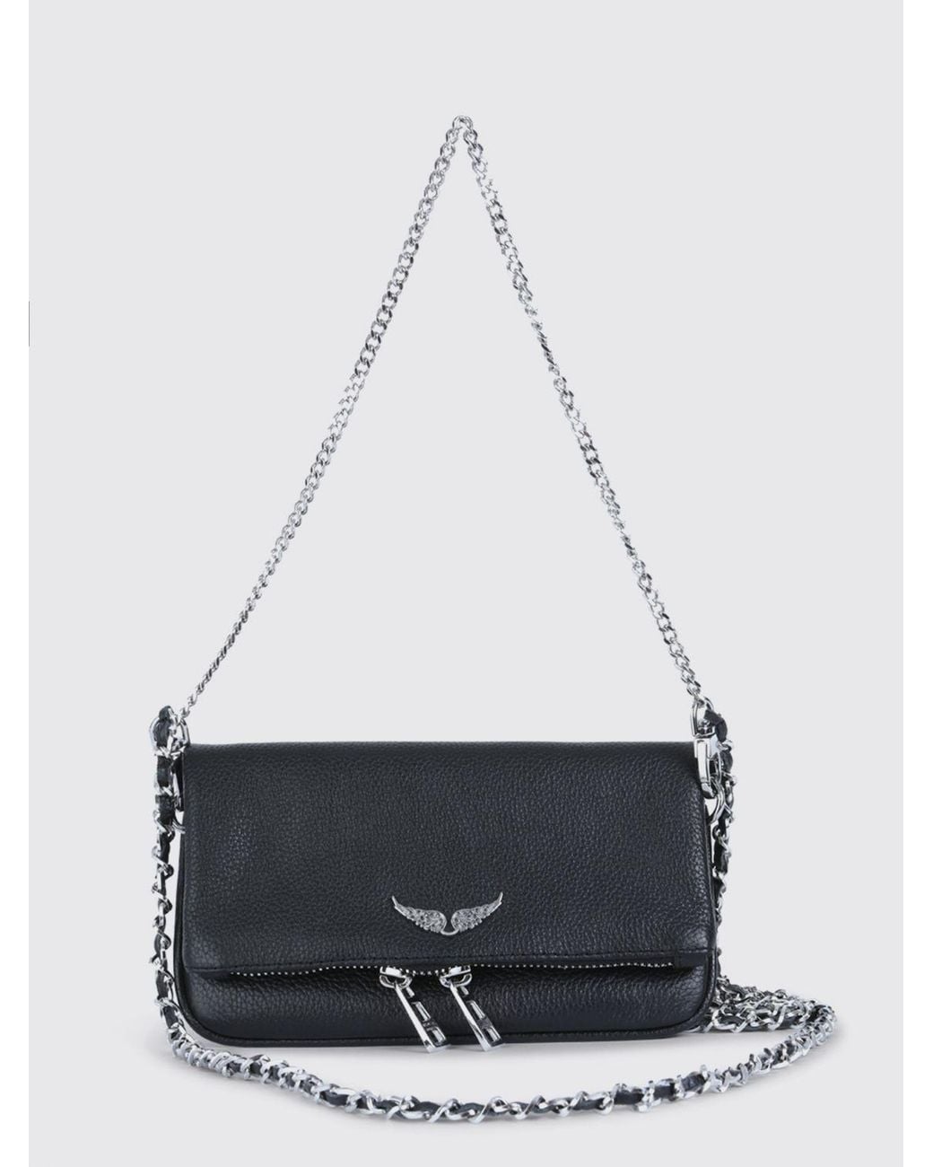 Zadig & Voltaire White Zadig &Amp Voltaire Rock Nano Grained Leather Pouch By