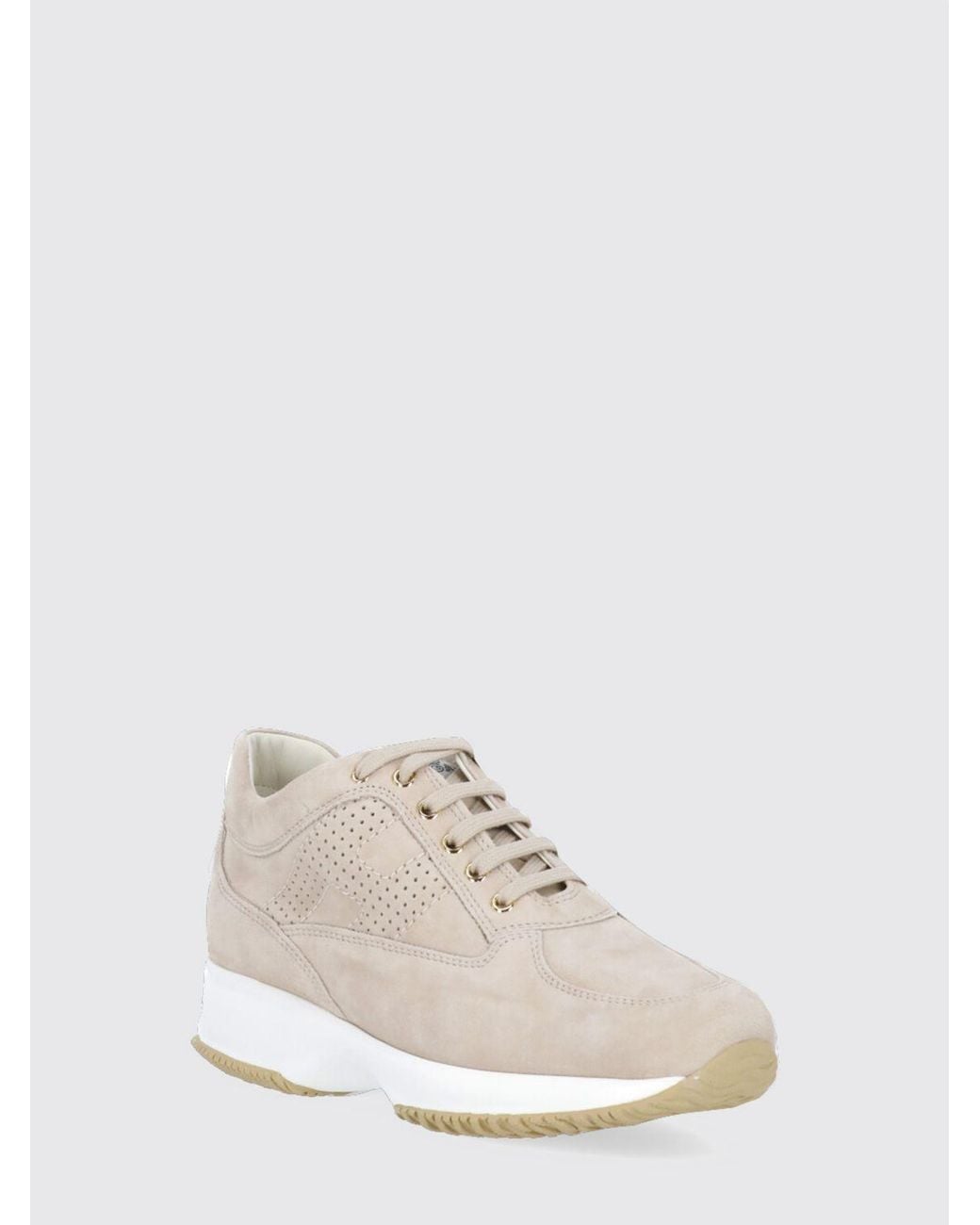 Hogan White Interactive Suede Sneakers
