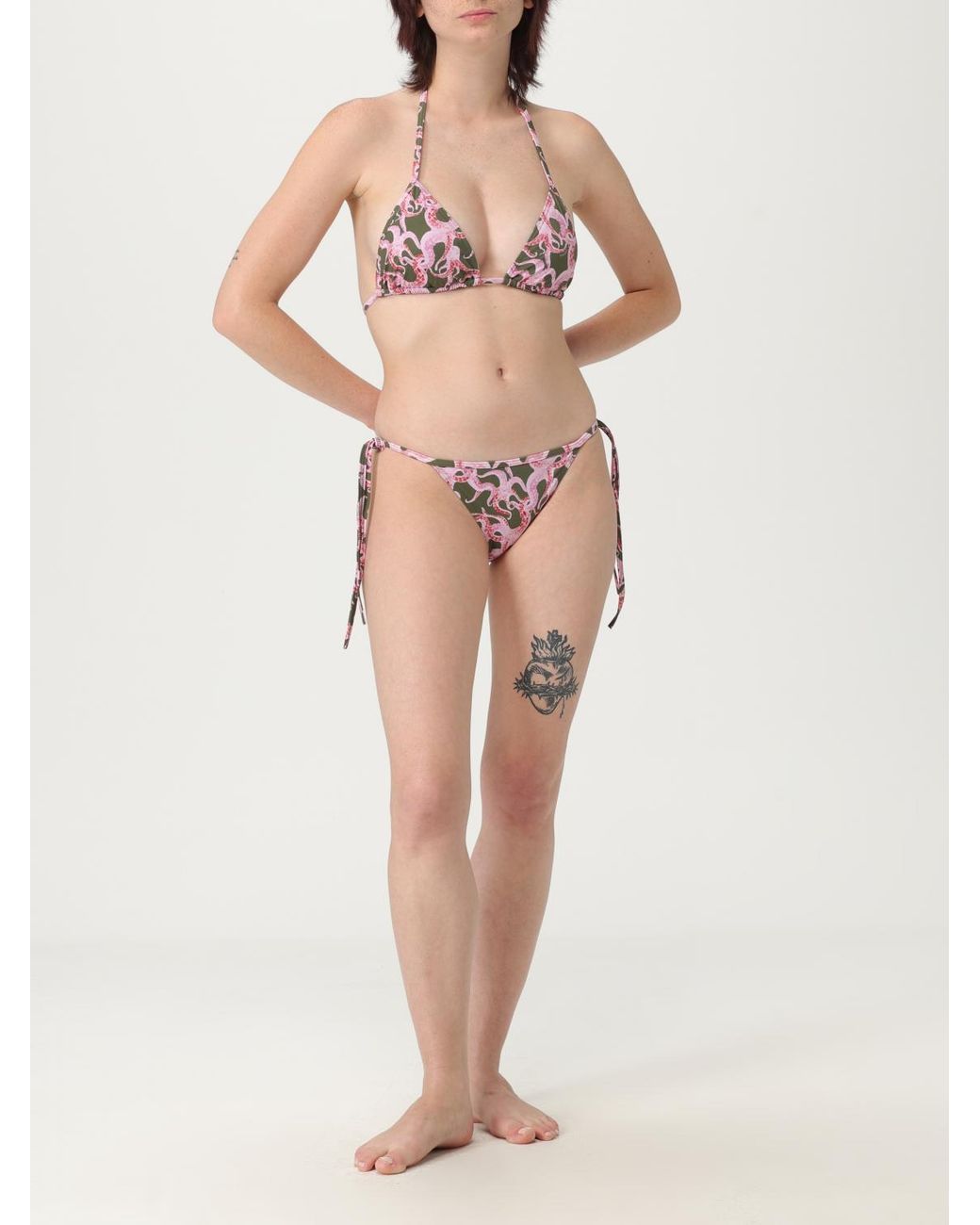 Top De Bikini Kampos de color Pink
